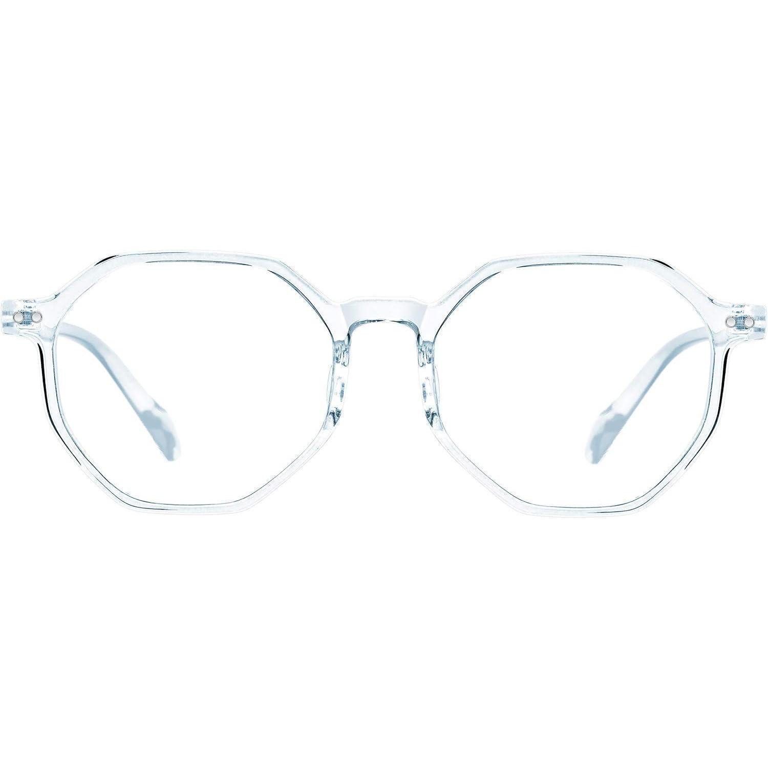 LuxusKollektion Brille Computerbrille Damen Blaulichtfilter PC TV ohne Transparent+blau