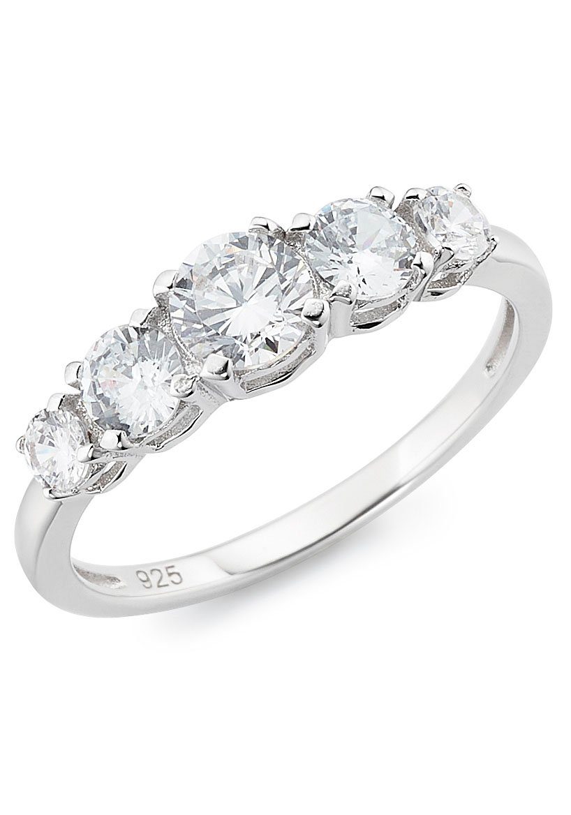 Firetti Fingerring Schmuck Geschenk Silber 925 Silberring Verlobungsring, mit Zirkonia (synth)