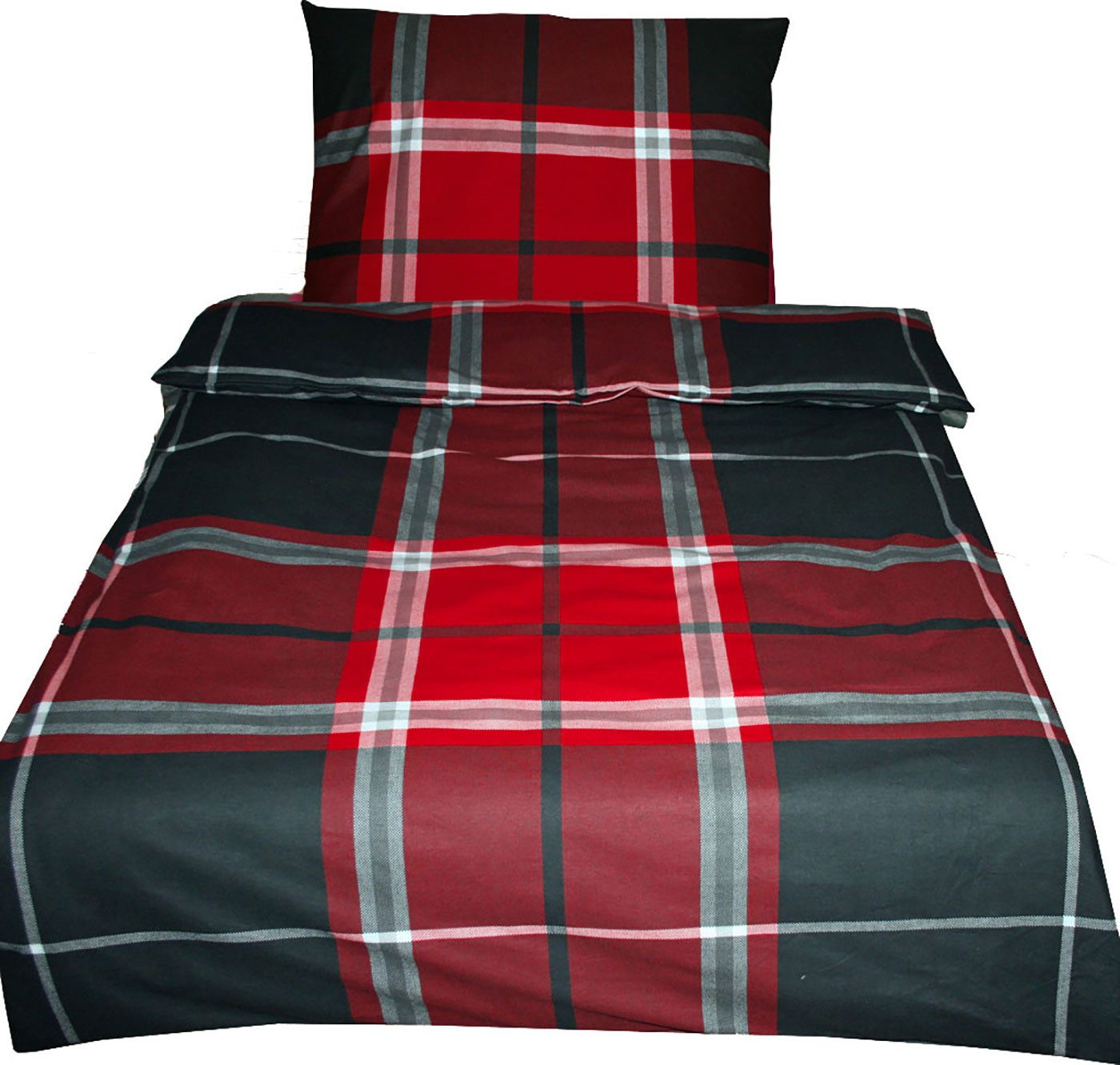 KH-Haushaltshandel Bettwäsche 2-tlg. Biber Winter Bettwäsche 135 x 200 + 80 günstig online kaufen