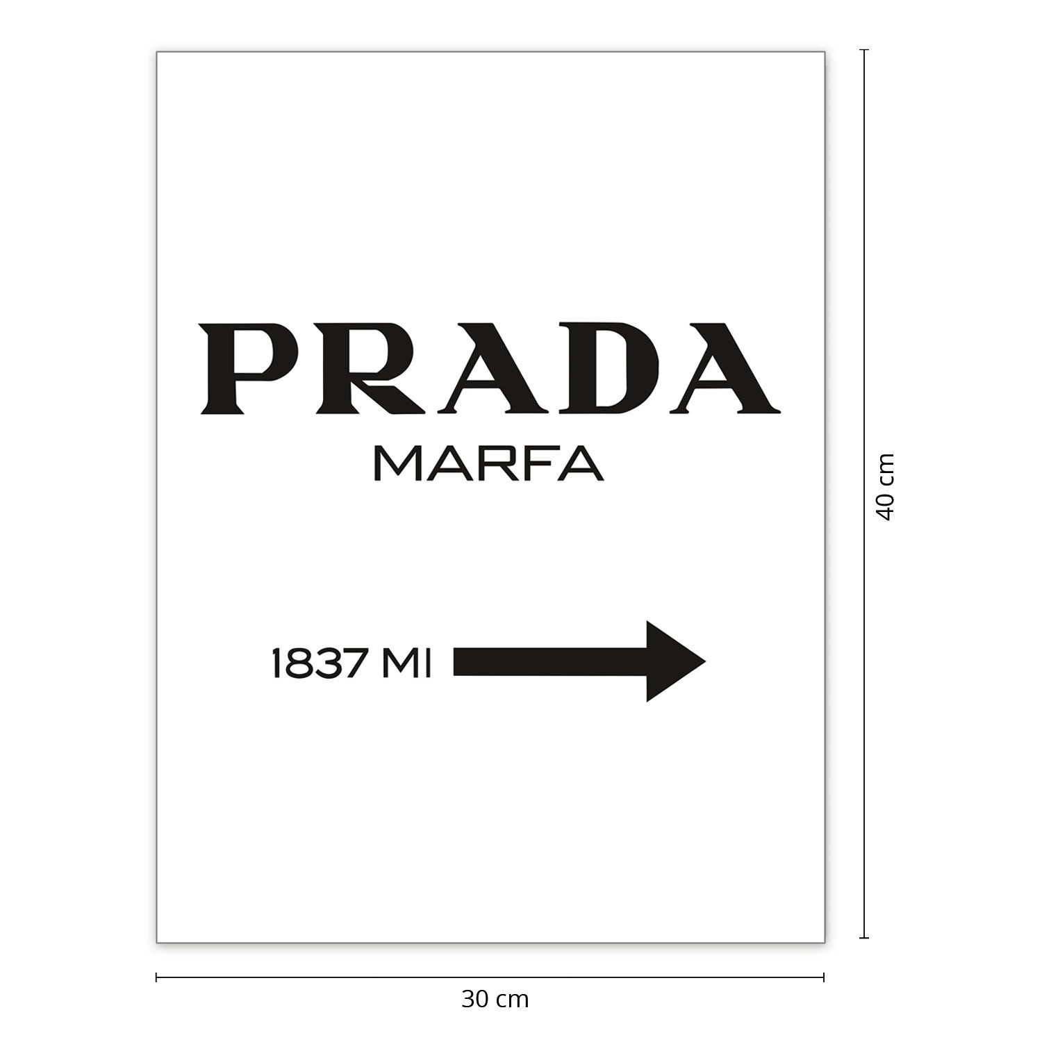 Close Up Poster Prada Marfa Kunstdruck 1837 Miles 30 x 40 cm günstig online kaufen