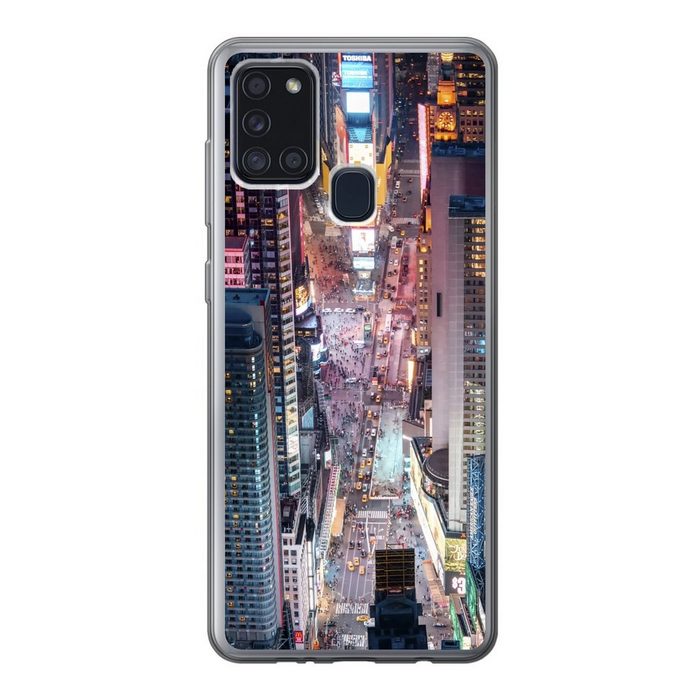 MuchoWow Handyhülle Blick von oben auf den Times Square in New York Handyhülle Samsung Galaxy A21s Smartphone-Bumper Print Handy