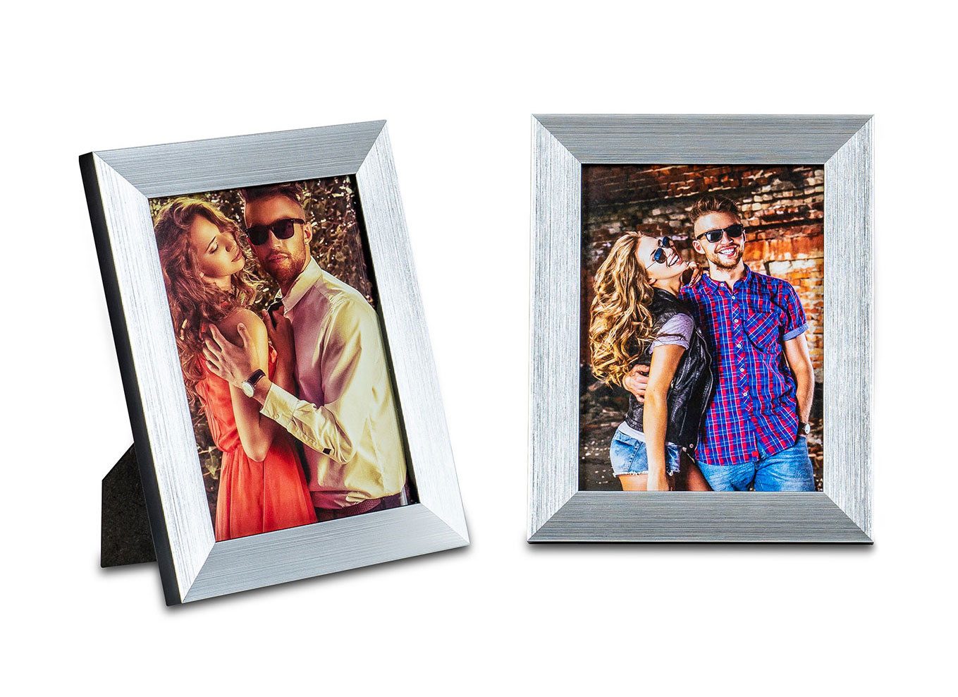 Levandeo® Bilderrahmen, 2er Set Bilderrahmen 13x18cm Aluminium Schwarz Fotorahmen