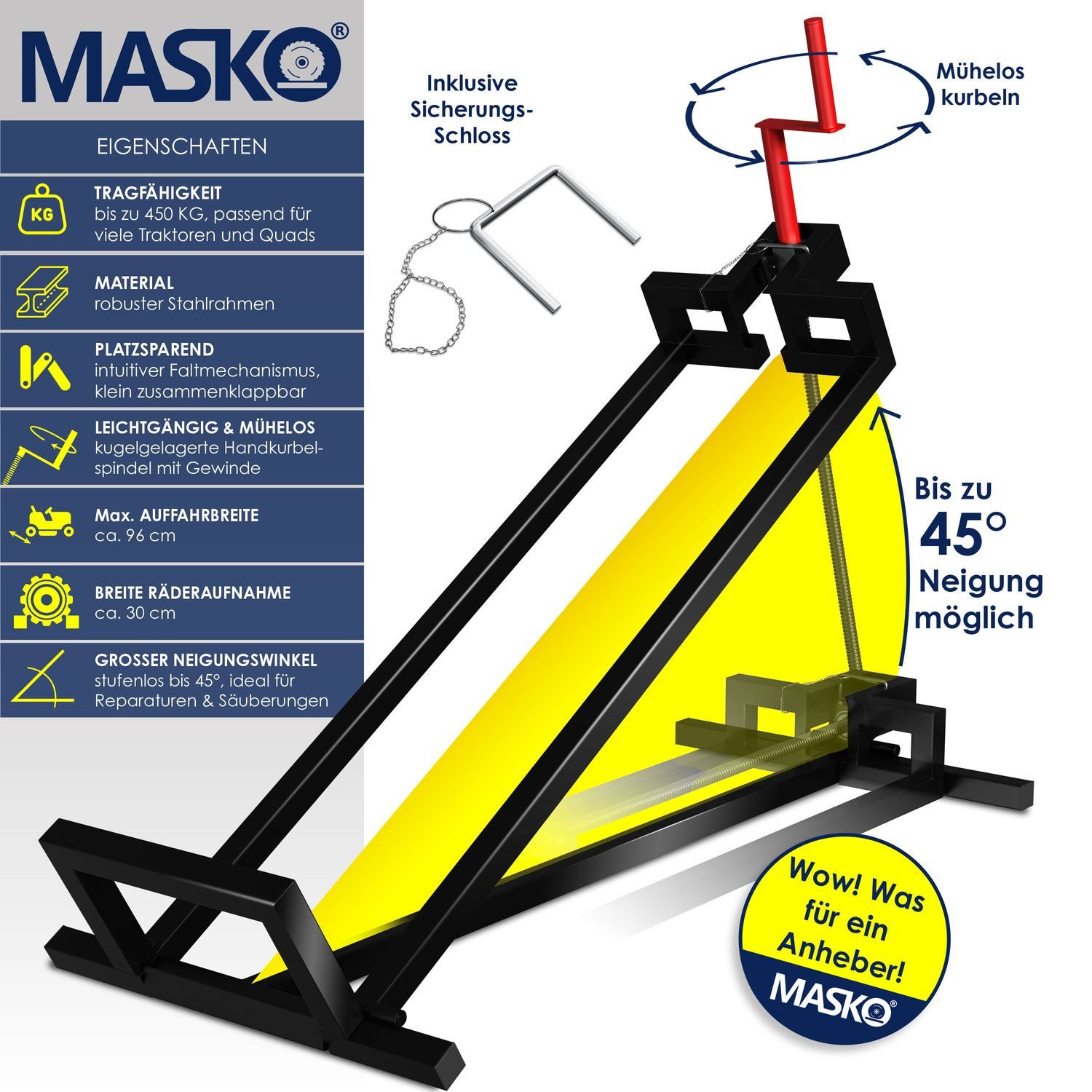 MASKO Rasentraktor, Rasentraktor Heber 400kg Aufsitzmäher günstig online kaufen
