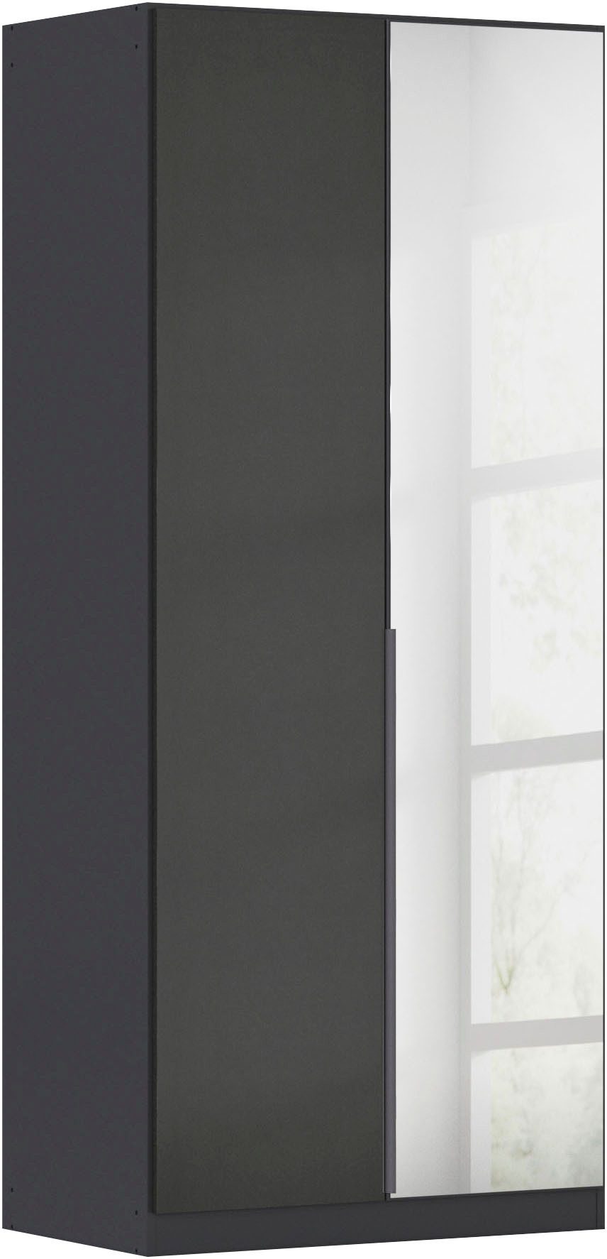OTTO home Drehtürenschrank Kleiderschrank Schrank Garderobe AGORDO mit Dekor- oder Hochglanzfront (in zwei Griff-Farben, Breiten 91-405 cm) durchdachte Innenausstattung, in 8 Breiten und 2 Höhen MADE IN GERMANY