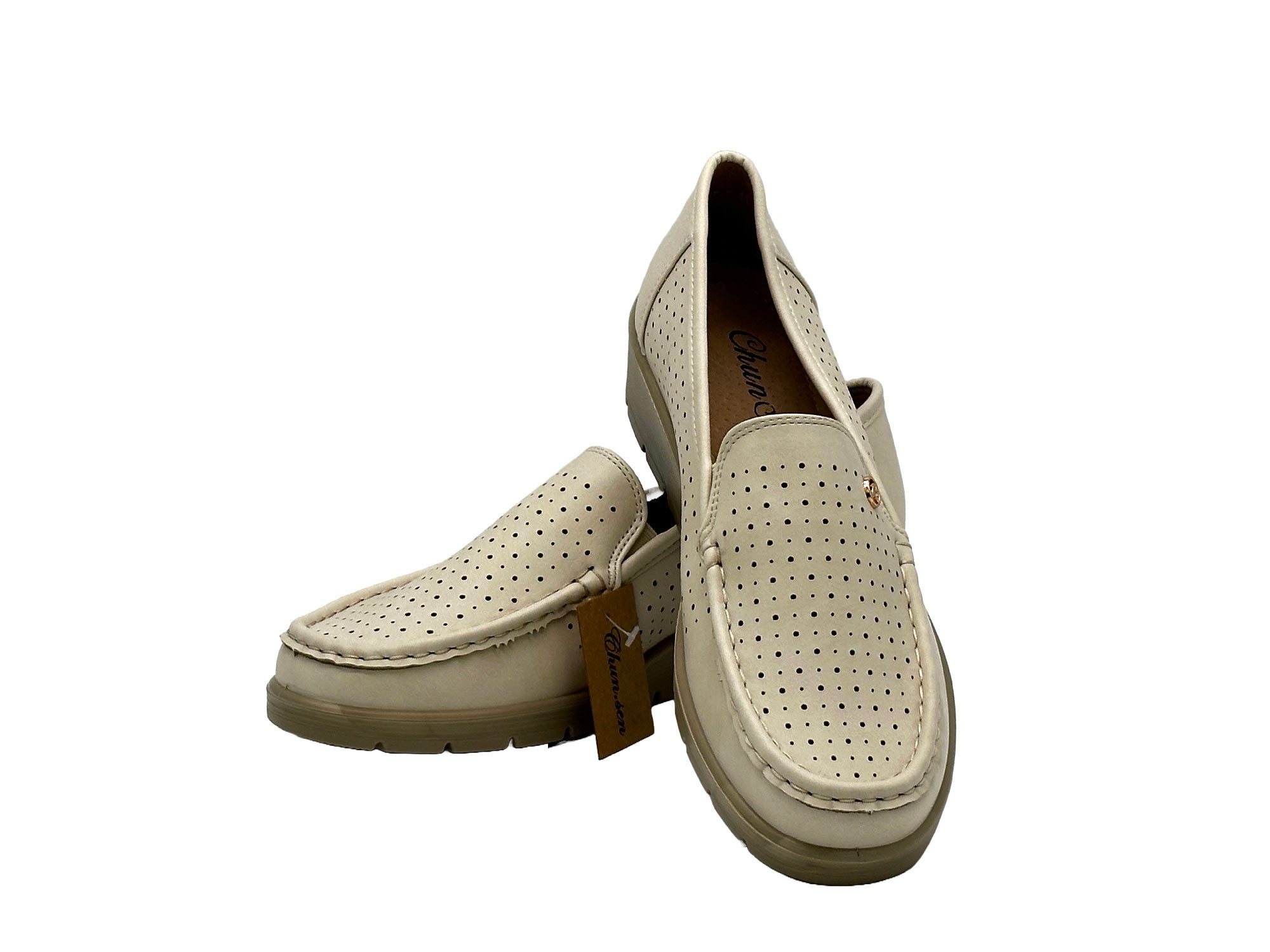 Nowaland Damen Slipper mit Keilsohle Slipper Atmungsaktiv, leicht, flexible Keilsohle, bequem