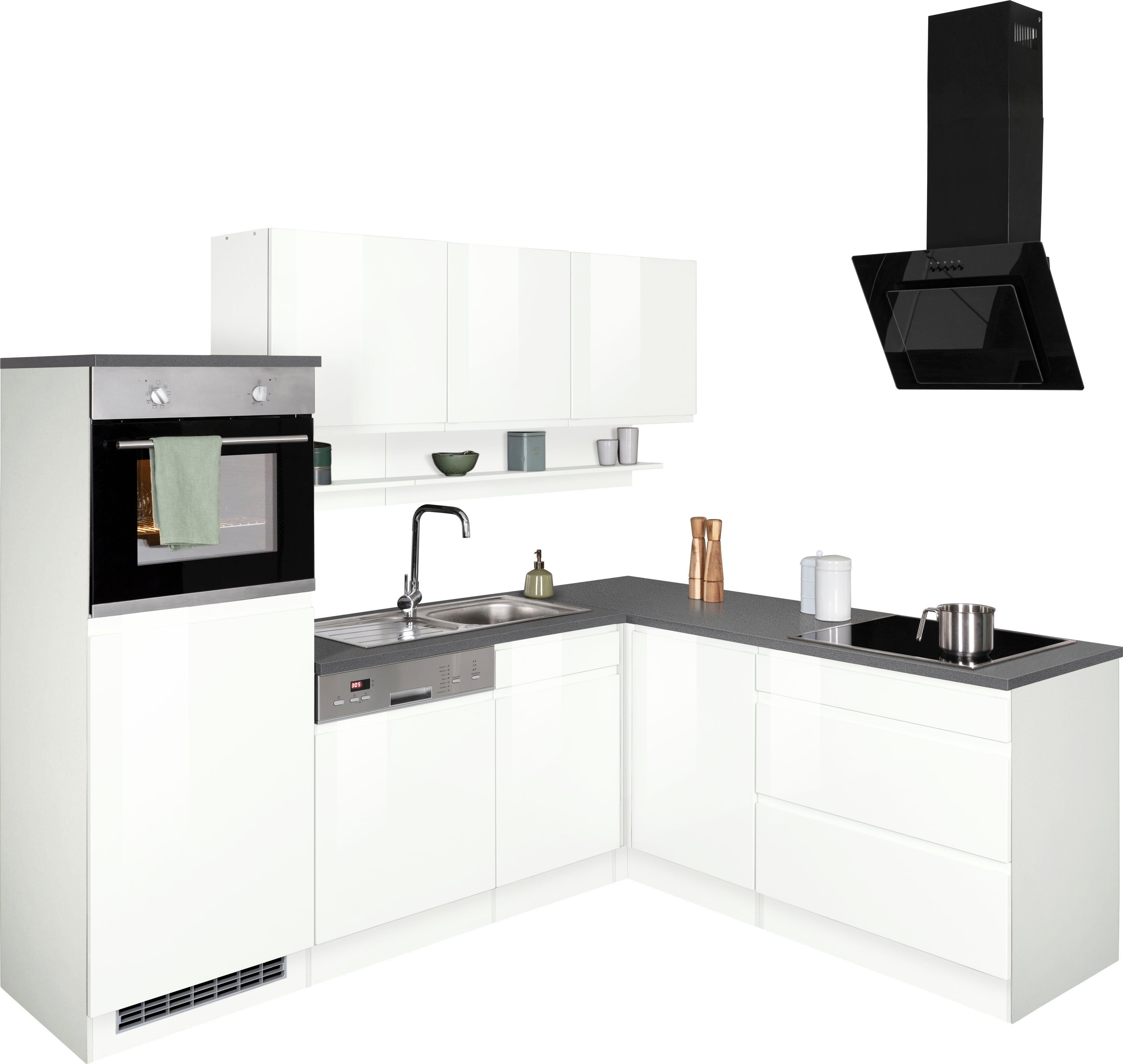 KOCHSTATION Winkelküche KS-Virginia, Stellbreite 230/190 cm, ohne E-Geräte