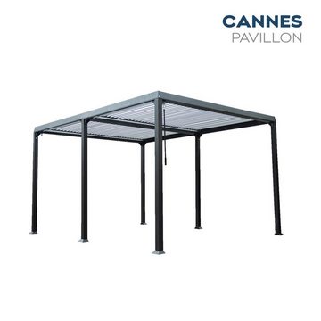 HOME DELUXE Pavillon Lamellenpavillon CANNES 400 x 303 x 223 cm, (Set), Terrassenüberdachung, Lammellen-Pavillon, Überdachung, Gartenpavillon