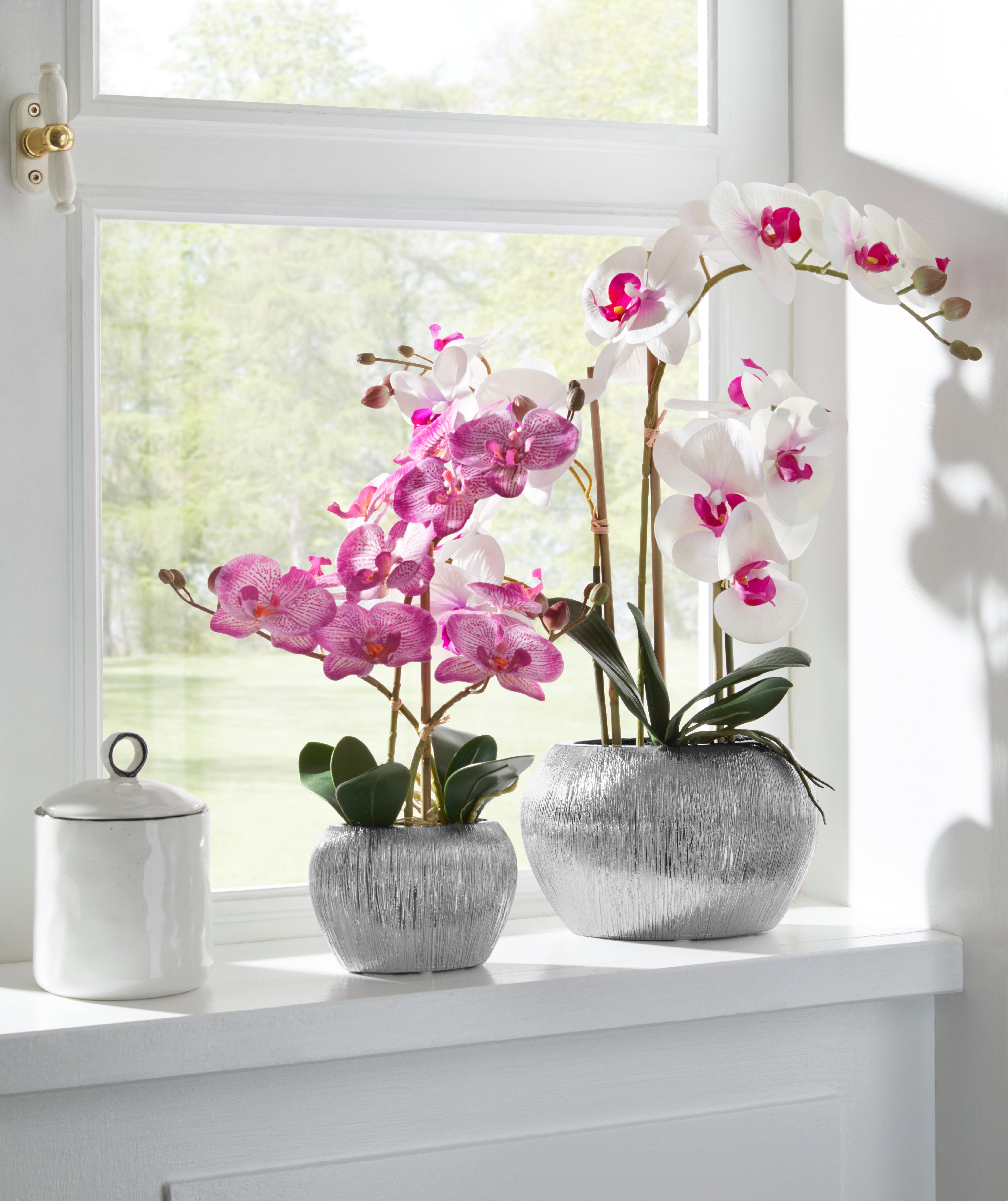 Kunstpflanze Orchidee, Home affaire, cm, Kunstorchidee, 38 Höhe im lila Topf