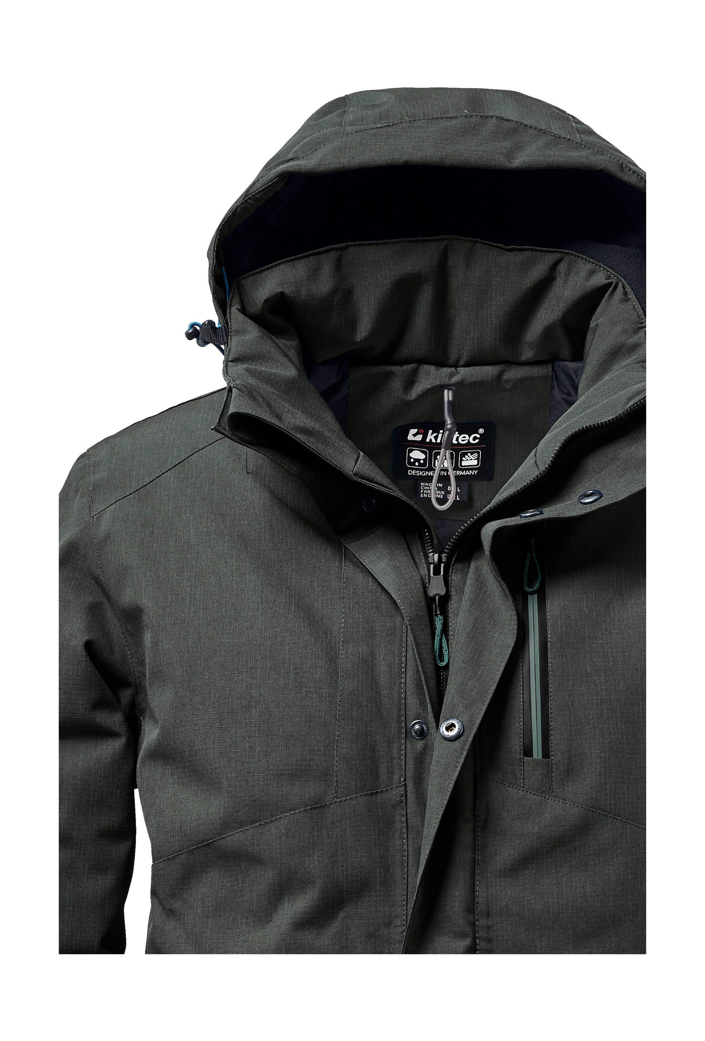 Killtec Outdoorjacke KOW 161 MN JCKT Wasser- und winddichte Funktionsjacke mit abnehmbarer Kapuze
