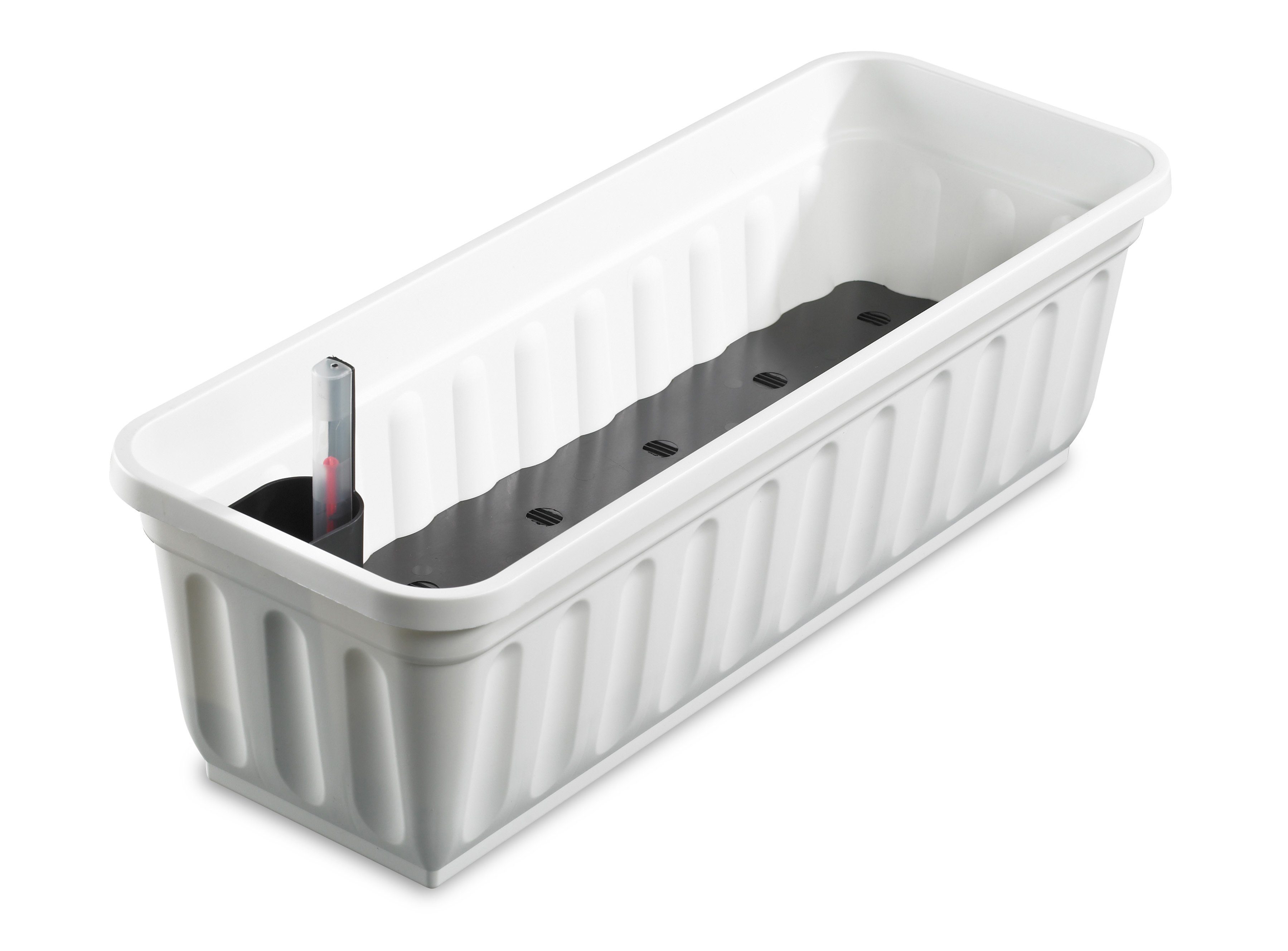 ALPFA Balkonkasten 60 cm weiß mit Wasserspeicher Made in Germany Blumenkast günstig online kaufen