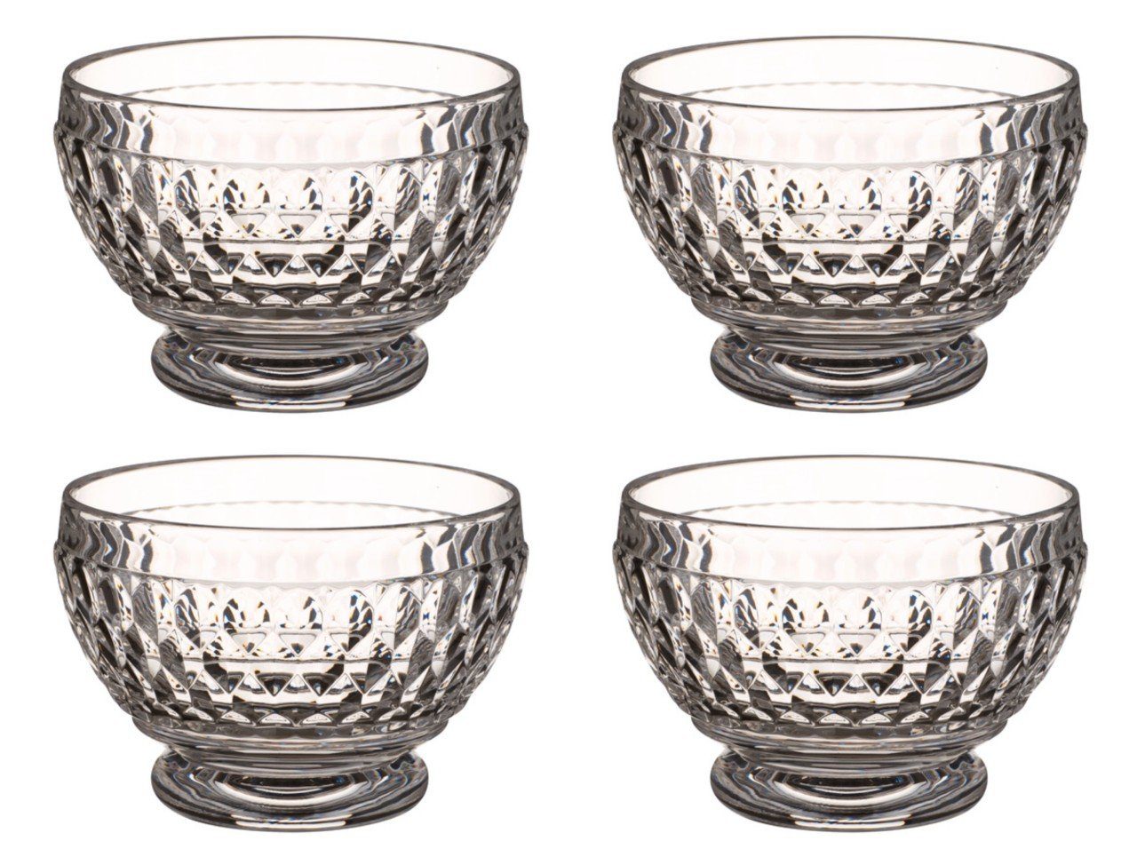 Villeroy & Boch Dessertschale, Kristallglas, klar L:11.4cm B:11.4cm H:8.1cm D:11.4cm Kristallglas