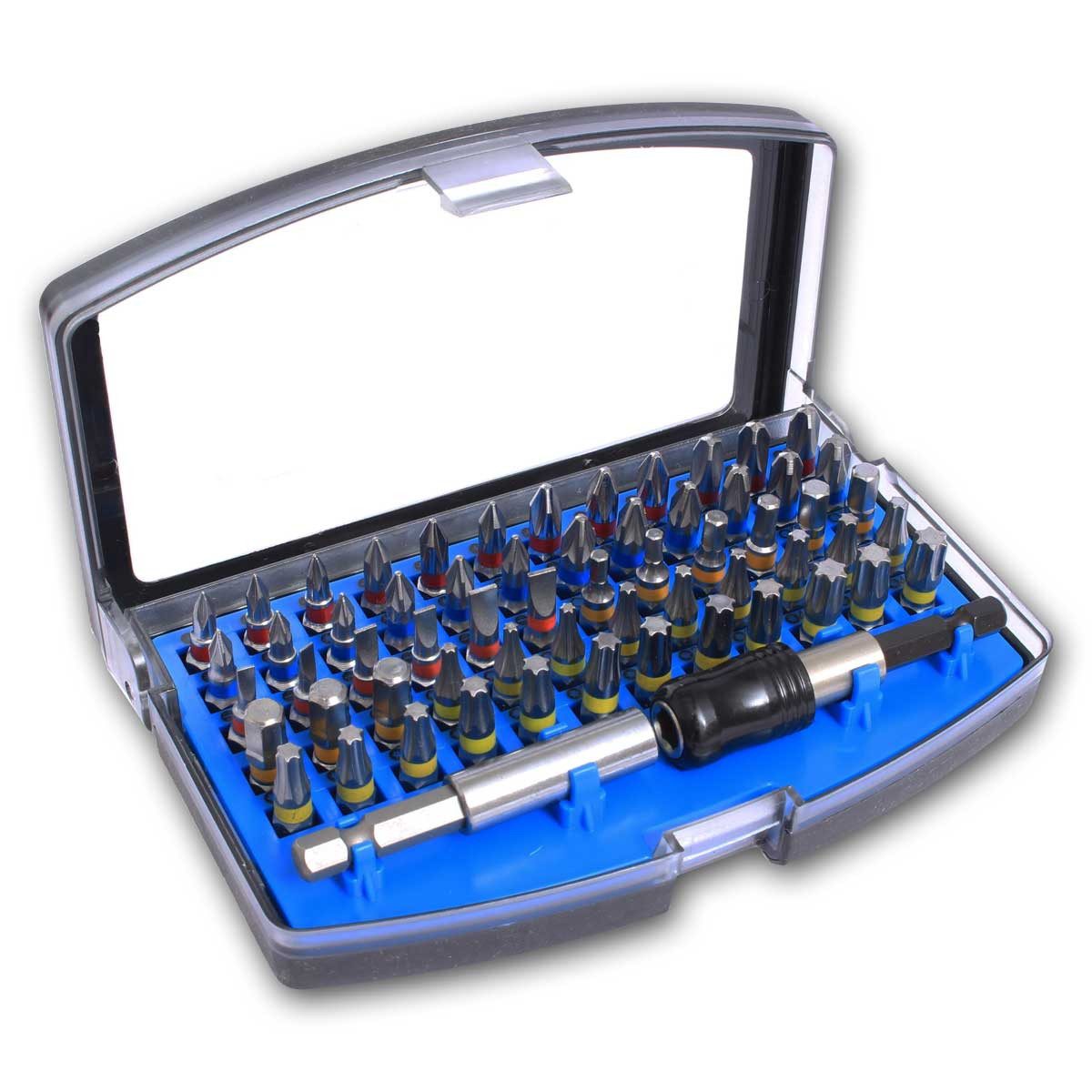 world-trading-net Bit-Set Bitbox mit Bithalter 62-teilig, mit Gürtelclip