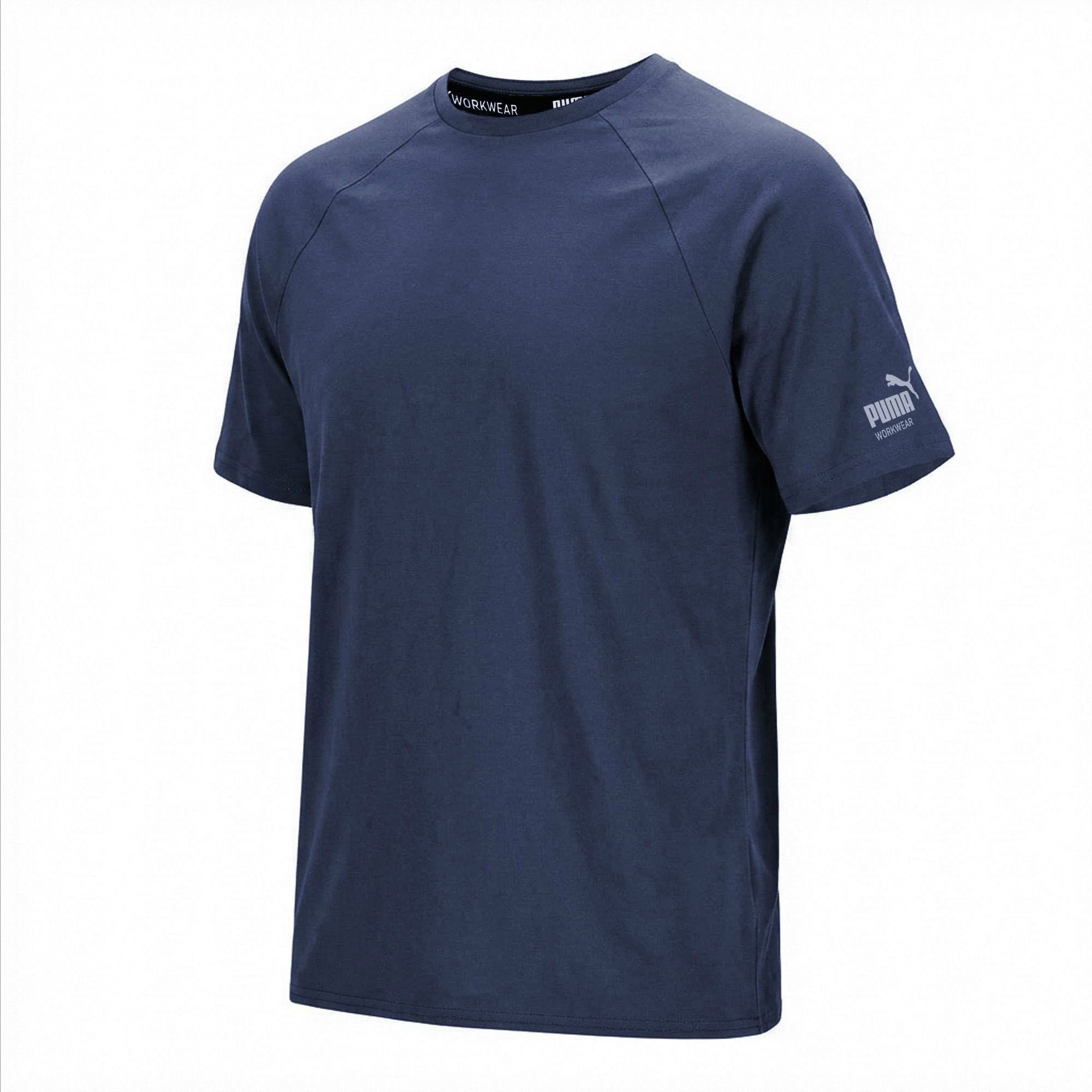 PUMA Workwear T-Shirt Herren Shirt aus 100% Baumwolle - Robustes und Atmungsaktives Gewebe Bequeme Passform - Rundhals - Für Handwerk Logistik und Werkstatt