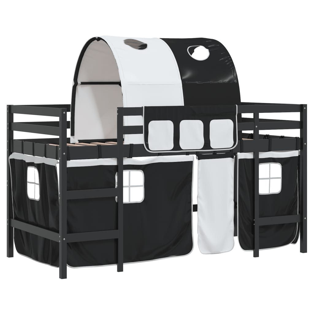 vidaXL Bett Kinderhochbett mit Tunnel Weiß günstig online kaufen