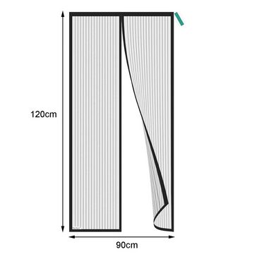 Rnemitery Insektenschutz-Tür Fliegengitter Magnet Tür 90x210cm ohne Bohren Insektenschutz Balkontür