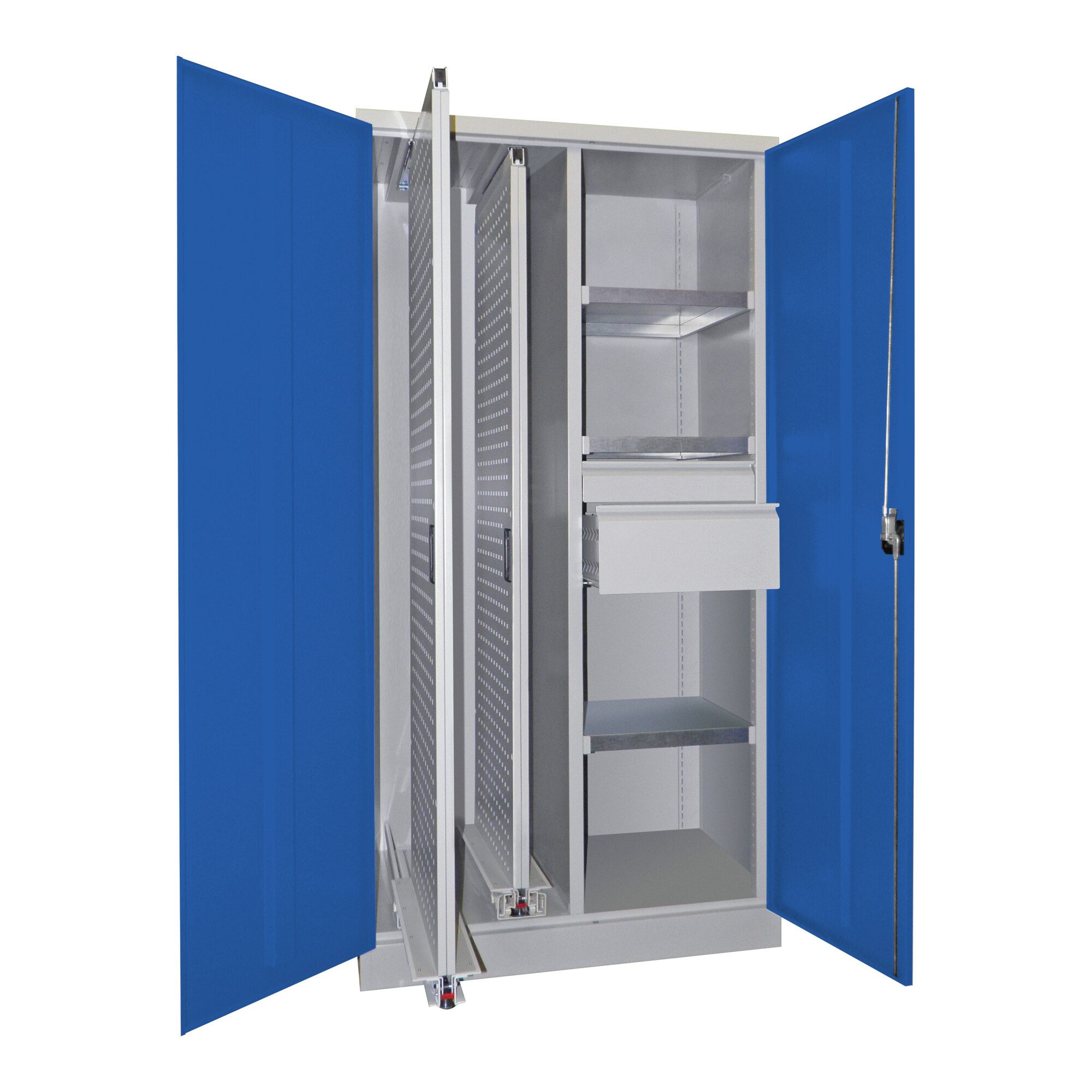 Pavoy Regal Pavoy Vertikalauszugsschrank, Trennwand, 2 Auszüge, 3 FB, 2 Schubladen