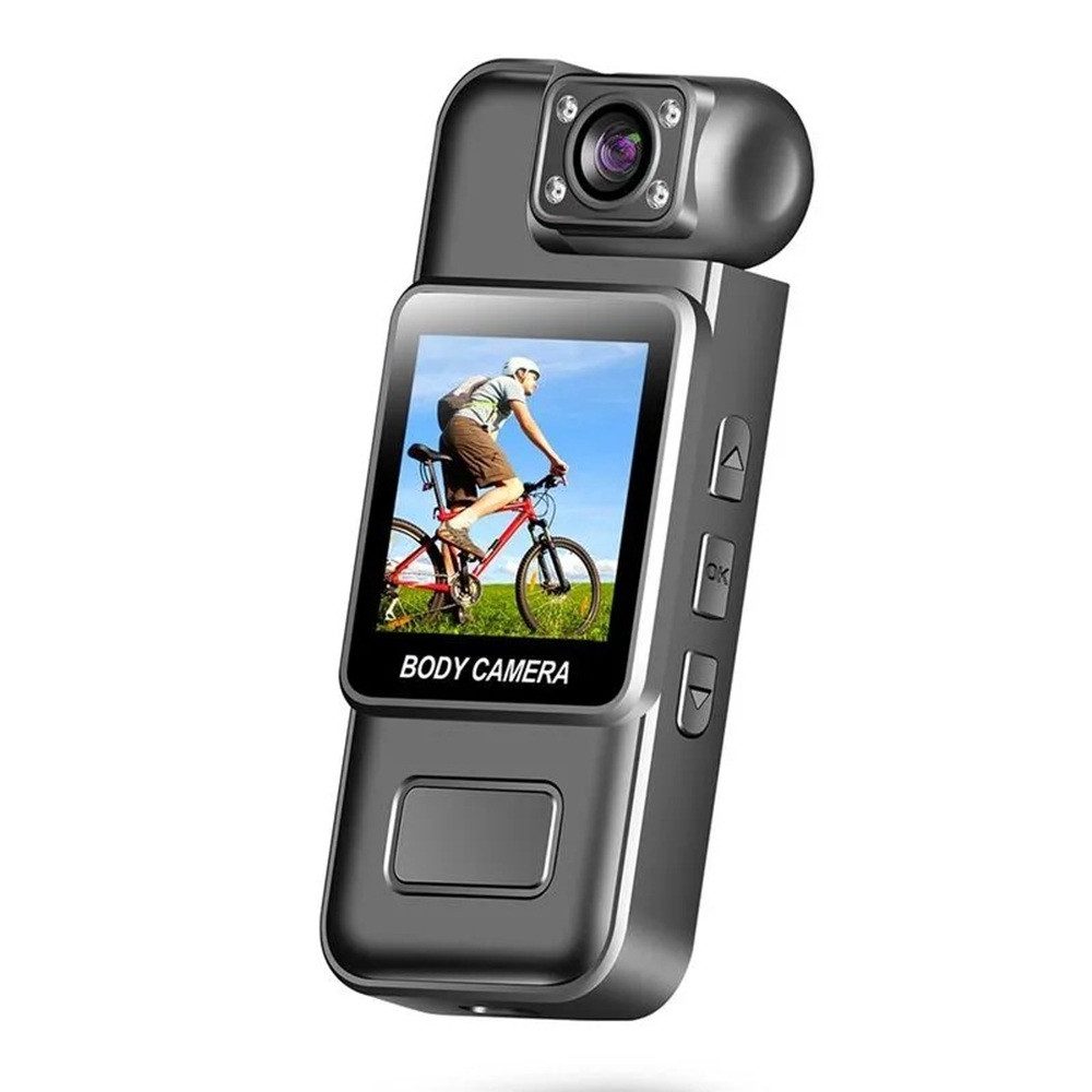 SpionProfi Überwachungskamera 32GB 4k Bodycam Mini Kamera Video Bild Überwachungskamera Actioncam (Außenbereich, Innenbereich, 1-tlg., Mini versteckte Kamera Auto Haus mit Nachtsicht & Bewegungsmelder)