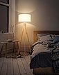 Tomons LED Stehlampe »Stehleuchte Dimmbar aus Holz Dreibein, Skandinavischer Stil, mit 8W Leuchtmittel, Moderne Standleuchte für Wohnzimmer, Schlafzimmer, Arbeitszimmer«, Dimmbare LED Stehlampe, Bild 2