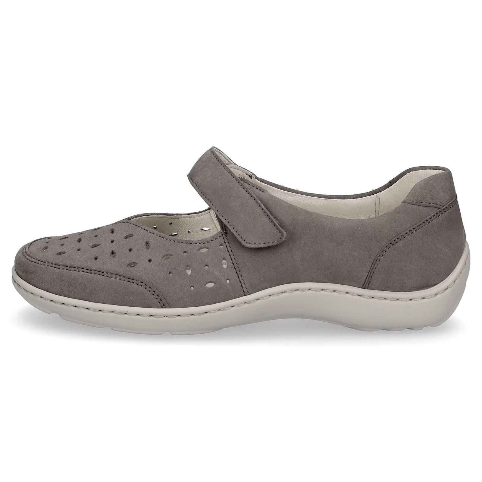 Waldläufer Waldläufer Damen Leder Klettschuh taupe Slipper