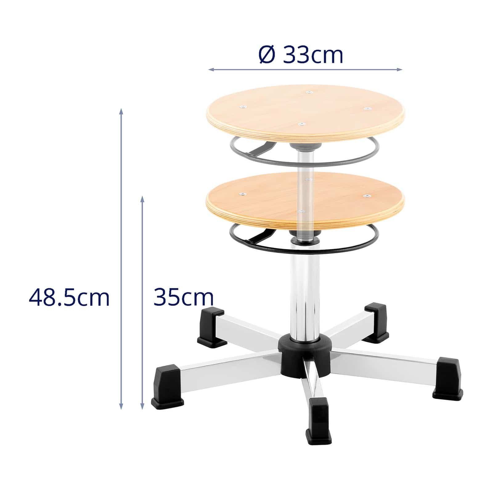 350-485mm natural -120kg- Fromm&Starck von - Werkstatthocker wood höhenverstellbar Arbeitshocker