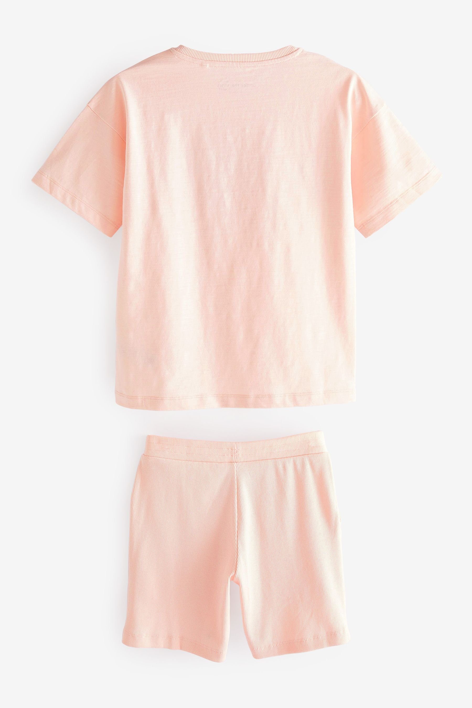 Next Pyjama Kurzer Schlafanzug im Slogan (6 Orange/Pink/Green tlg) 3er-Pack