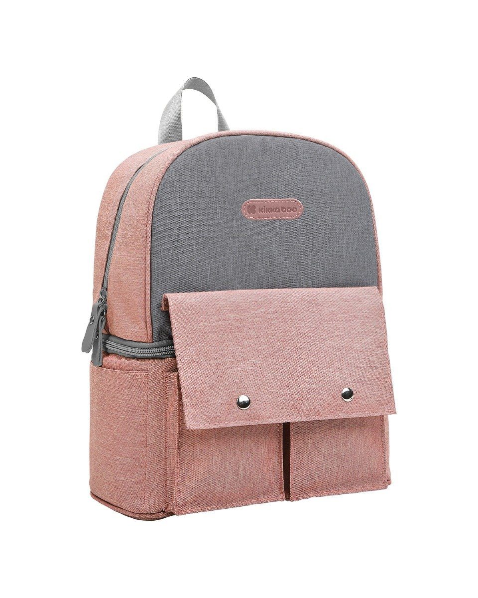 Kikkaboo Wickeltasche Wickeltasche Nia Rucksack verschiedene Fächer rosa Reißverschlussöffnung, (1-tlg)