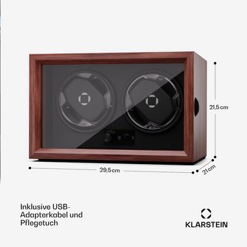 Klarstein Uhrenbeweger Brienz 2, (Set, 4-St., Set), Uhrenboxen Uhrenkasten Uhrenbeweger 2 Uhr