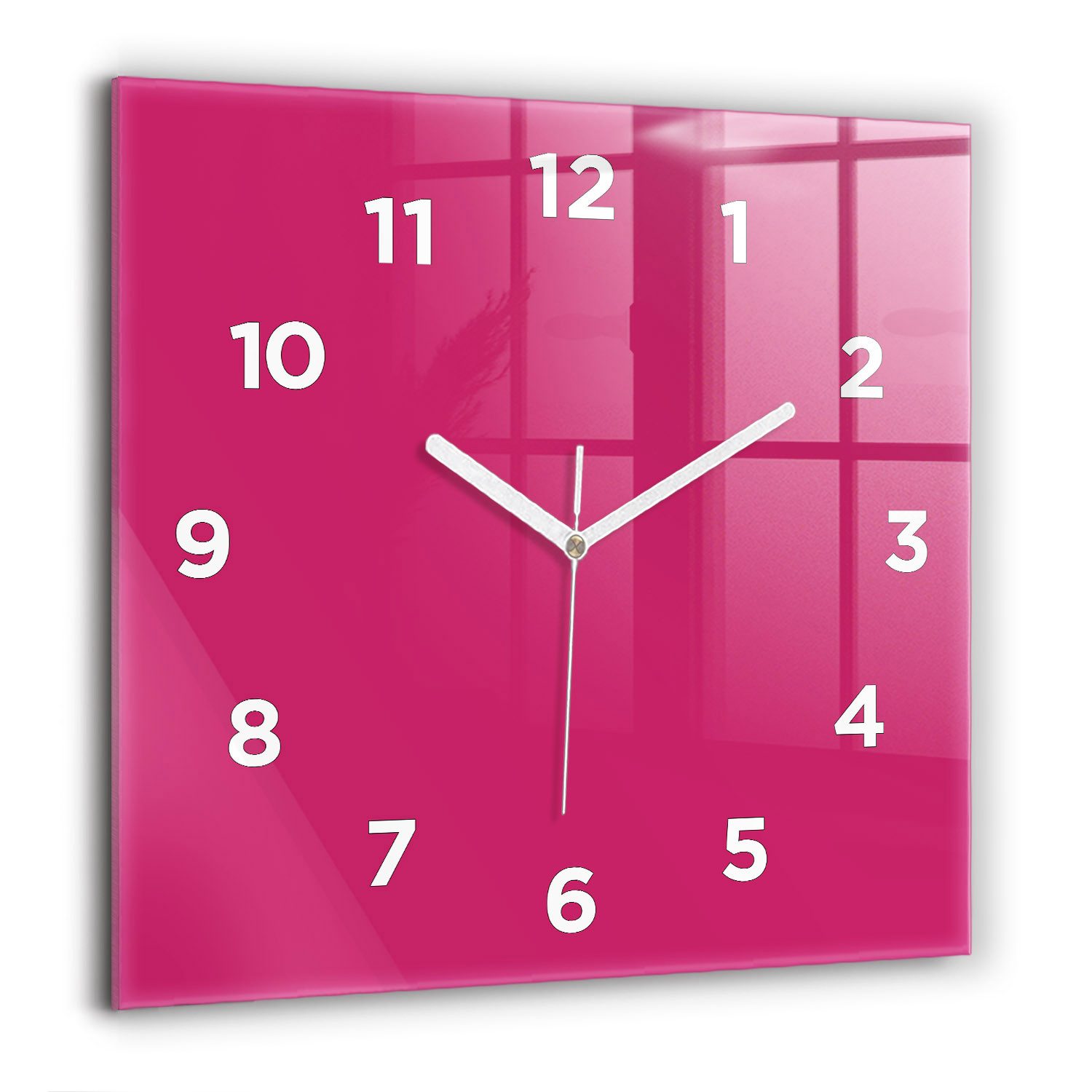 Tulup Wanduhr Glasuhr Quadratische Wanduhr 60x60 cm Uhr Aus Gehärtetem Glas