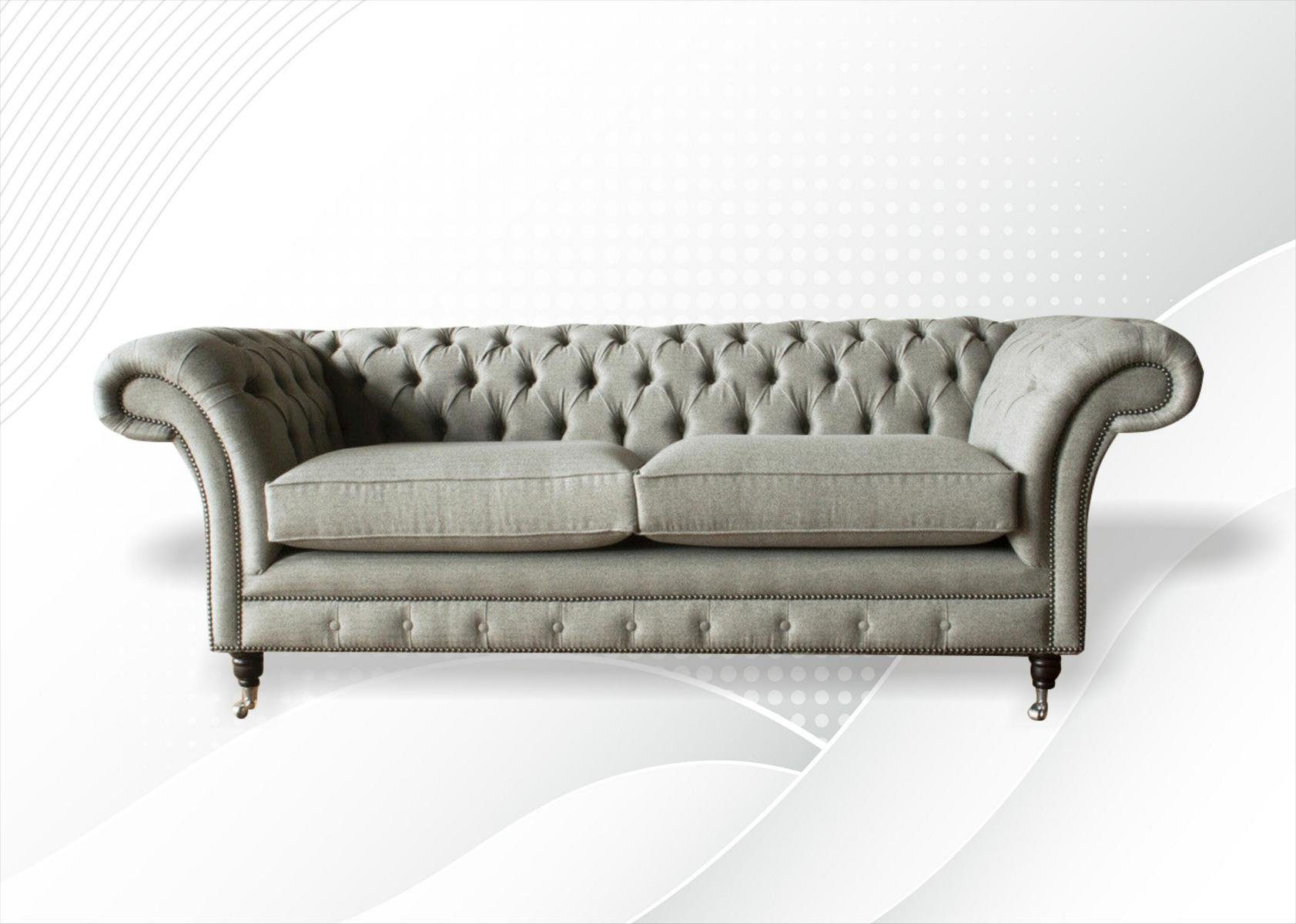 JVmoebel Chesterfield-Sofa, Chesterfield 3 Sitzer Sofa Design Sofa Couch 225 cm