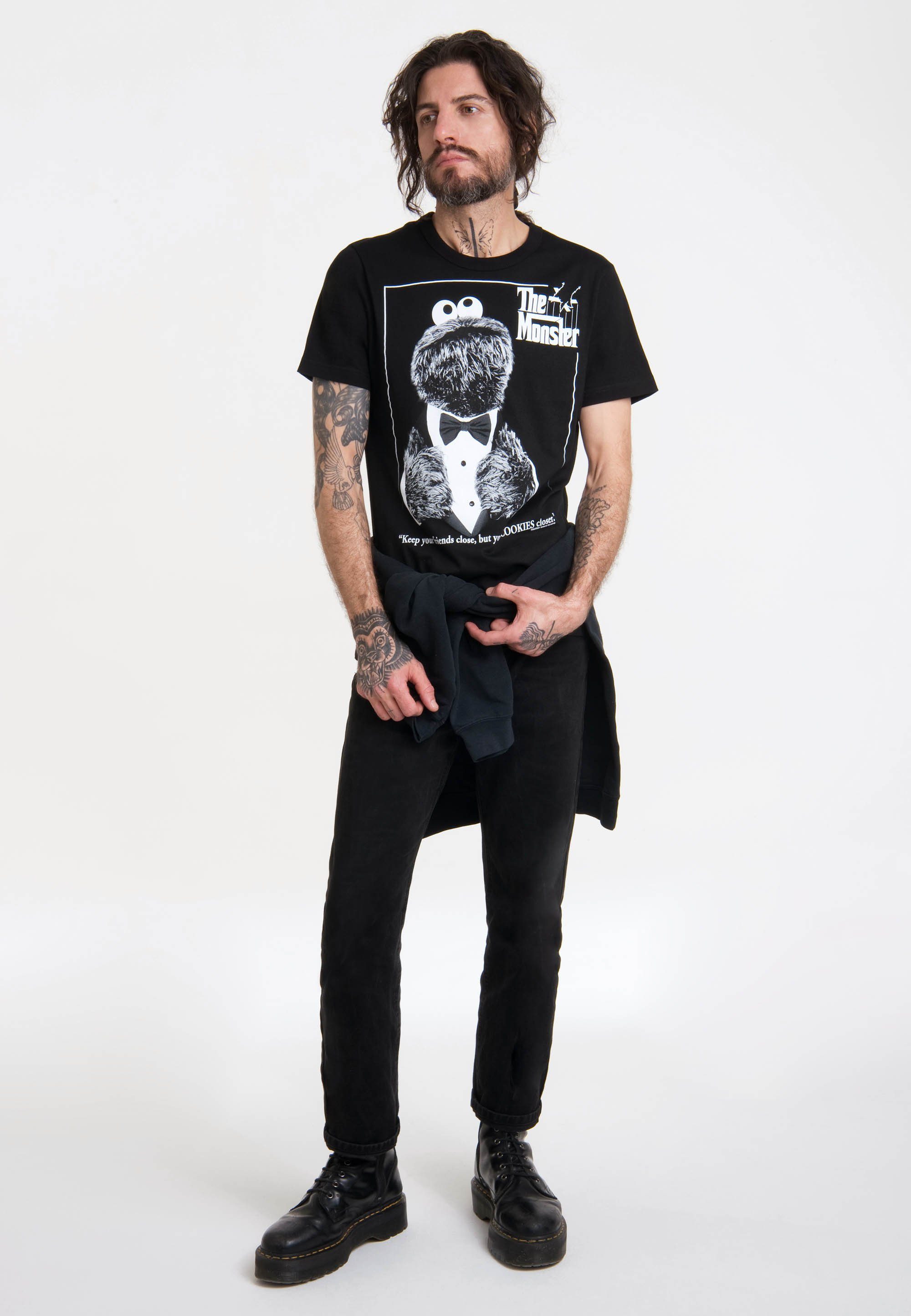LOGOSHIRT T-Shirt Sesamstrasse - Krümelmonster Pate günstig online kaufen