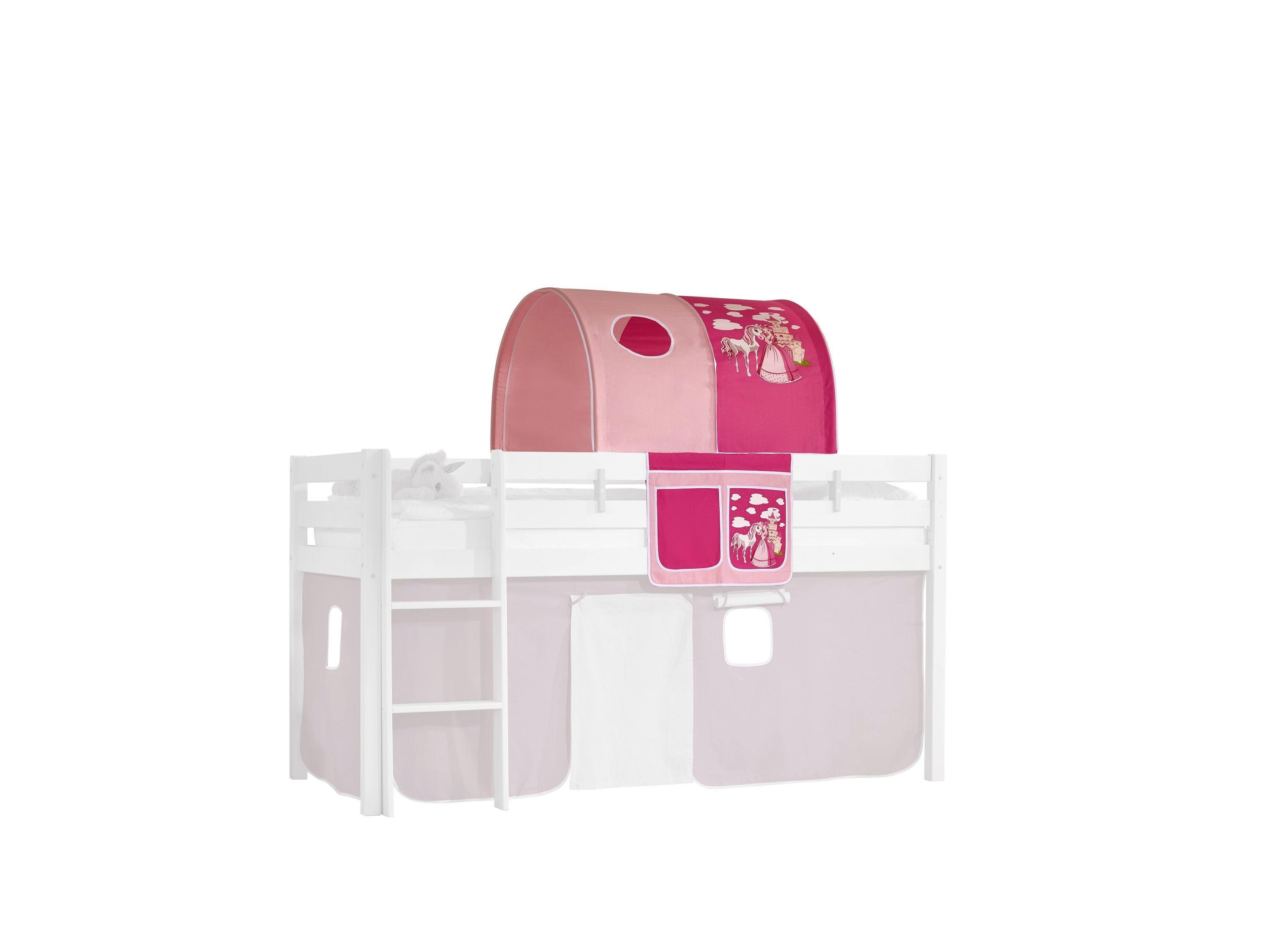 Kindermöbel 24 Spieltunnel Prinzessin mit pink-rosa inkl. Sichtfenster