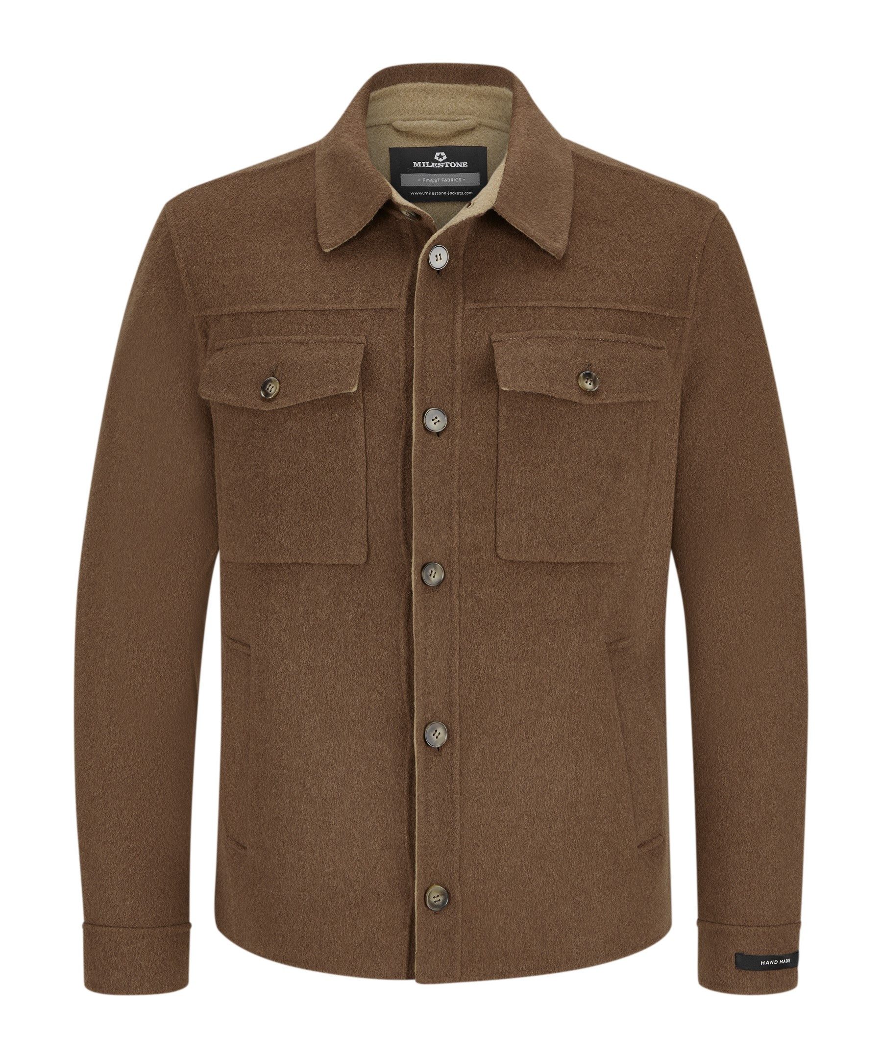 Milestone Wolljacke MSBorgo mit aufgesetzten Brusttaschen und Knopfleiste günstig online kaufen