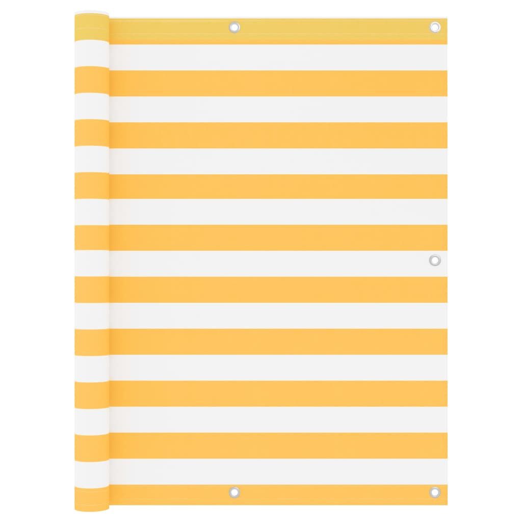 furnicato Balkonsichtschutz Balkon-Sichtschutz Weiß und Gelb günstig online kaufen