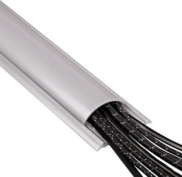 Hama Kabelkanal PVC-Kabelkanal, halbrund, 100/7/2,1 cm, einfache Montage grau (1-St)