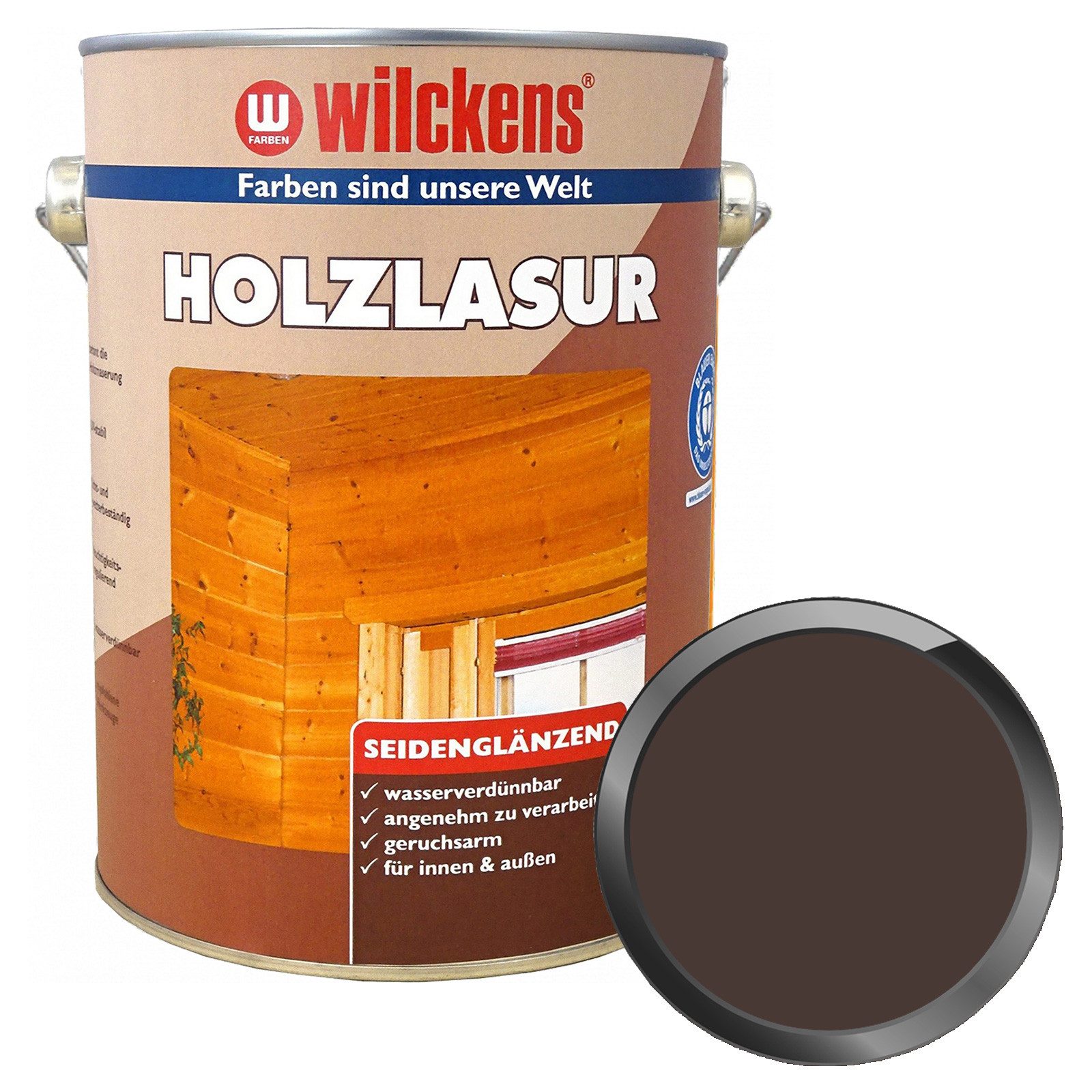 Wilckens Farben Holzschutzlasur Holzlasur seidenglänzend - 0.75 Liter