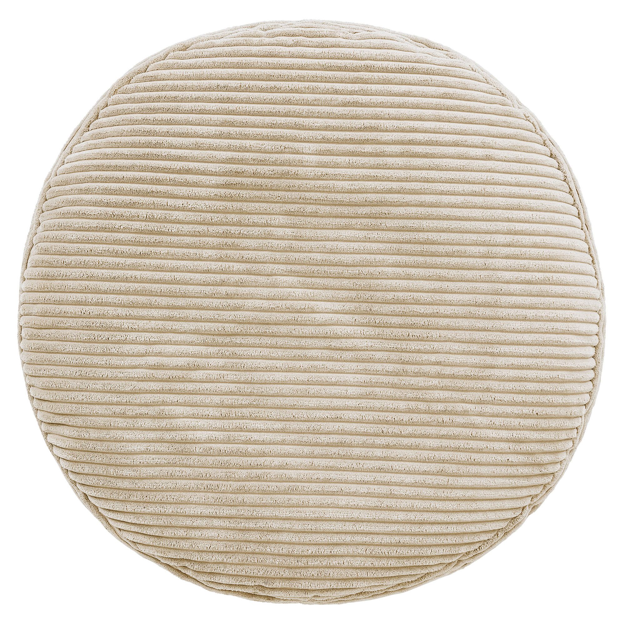 icon Pouf XL aus Cord „Milano“, mit Füllung, 55x55x35, Made in Germany – Bild 3 von 5