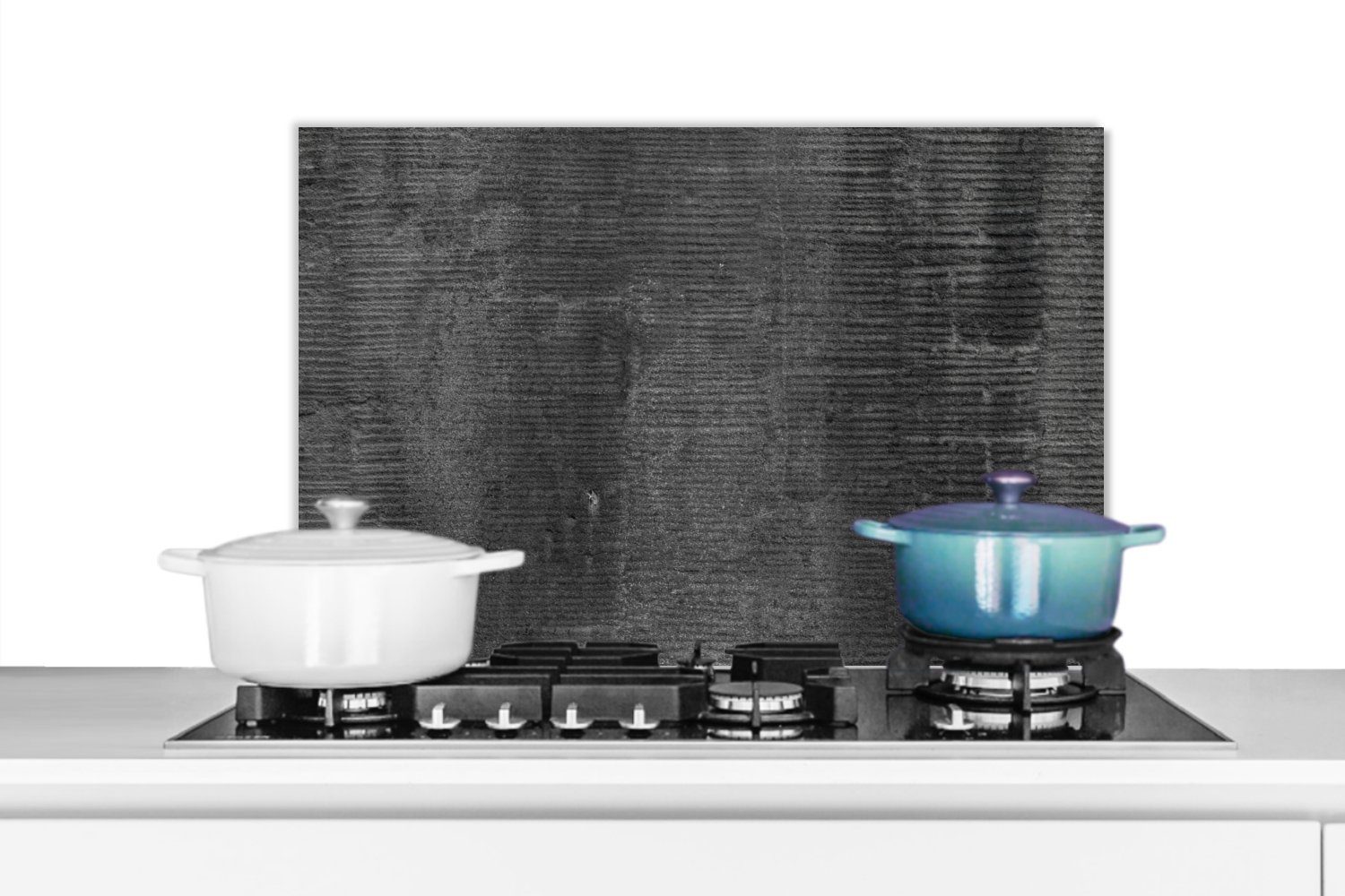 MuchoWow Küchenrückwand Beton - Grau - Wand - Muster, (1-tlg), 60x40 cm, Herdblende aus Wandschutz, Temperaturbeständig küchen