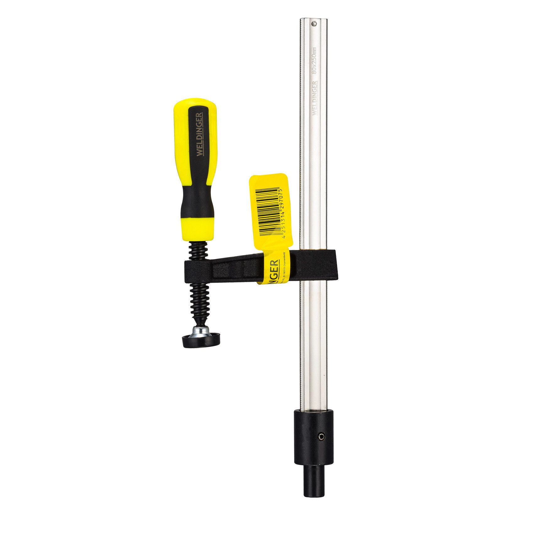 WELDINGER Schraubzwinge Schweißtisch-Schraubzwinge 80x250 mm System 16 Zweikomponentengriff, (1 St), 80x250 mm, System 16