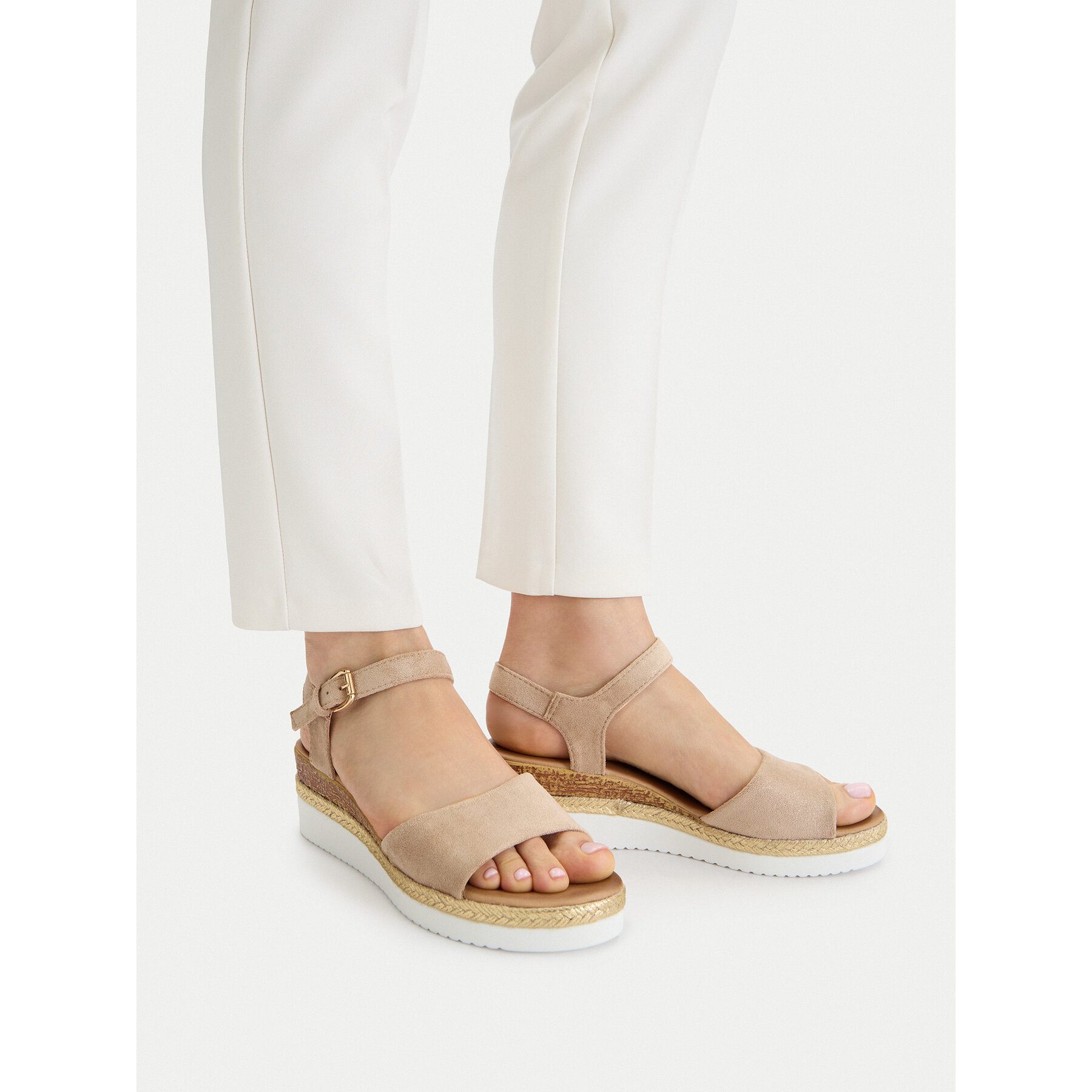 Jenny Jenny Damen-Sandalen Beige Sandale