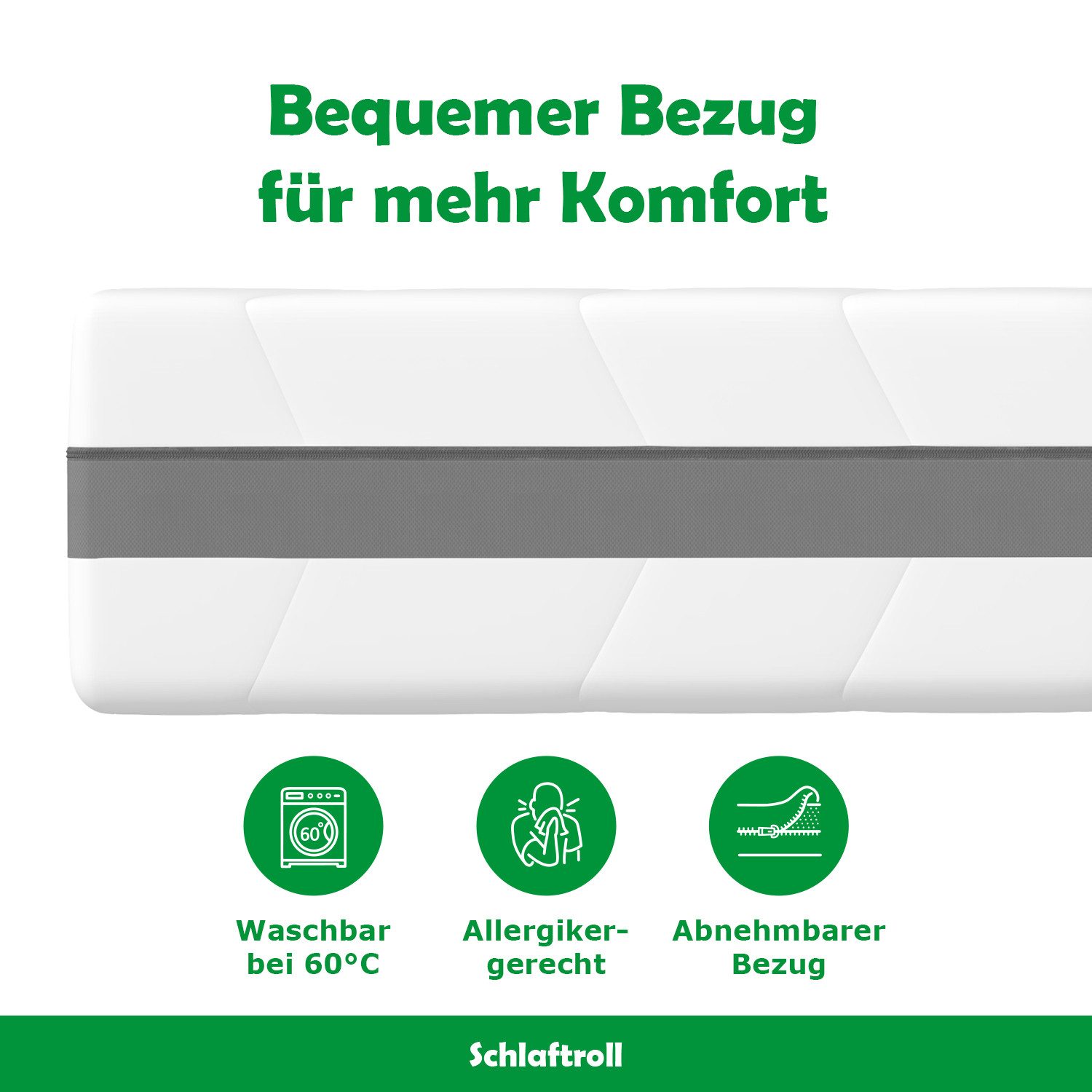 Boxspringmatratze 24 cm H2 H3 Matratze mit Federkern, Schlaftroll, 24 cm ho günstig online kaufen