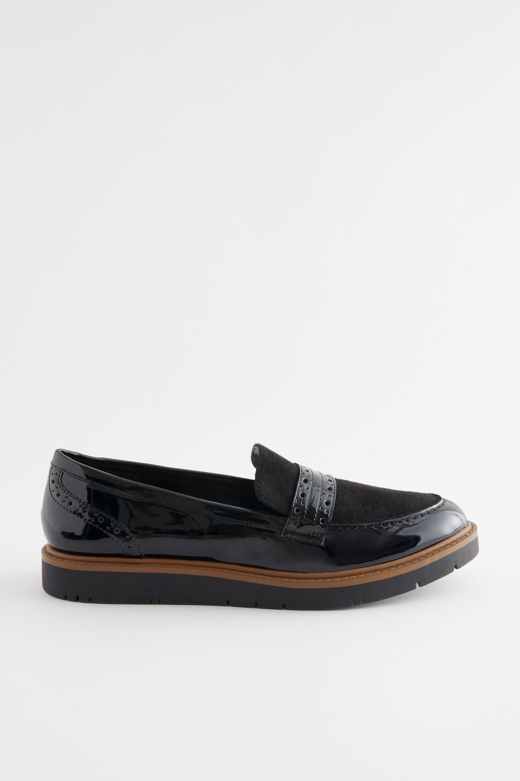 Next Forever Comfort® mit Loafer Budapester Black dicker Sohle (1-tlg)