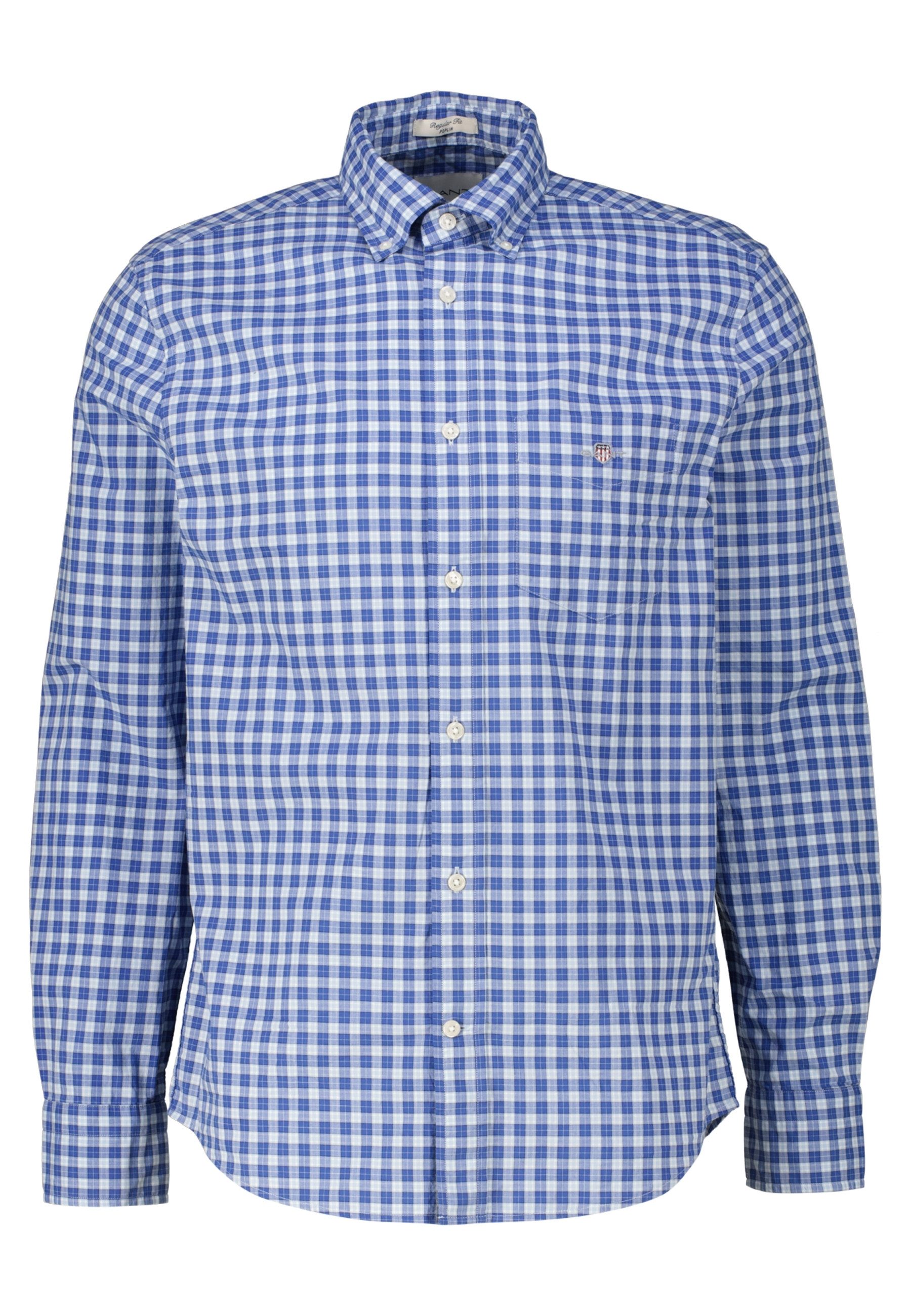 Langarmhemd Herren Hemd CLASSIC POPLIN CHECK SHIRT Regular Fit