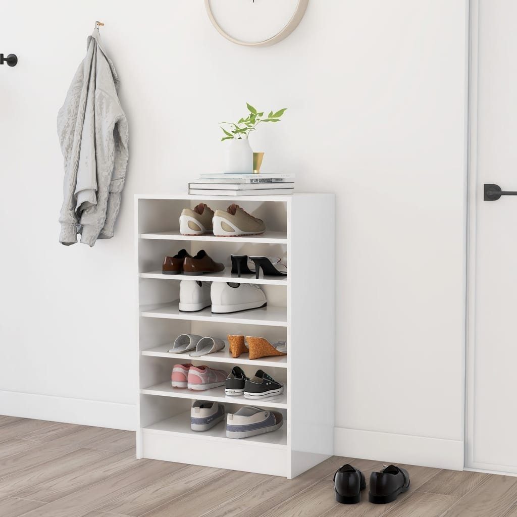 möbelando Schuhregal 3008370, in HochglanzWeiß. Abmessungen (LxBxH
