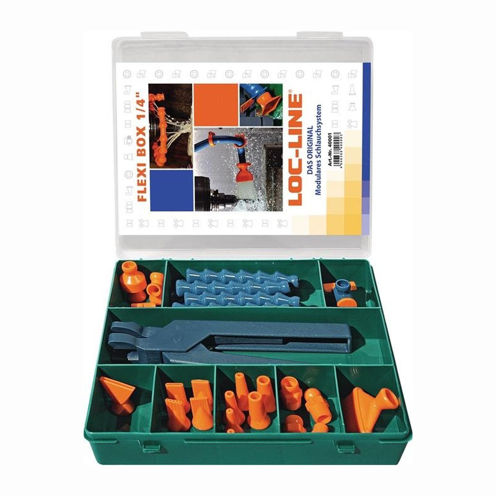 LOC-LINE Druckluftschlauch LOC-LINE Kühlmittelgelenkschlauchset Größe 1/4″ 29tlg. - L40001FL...