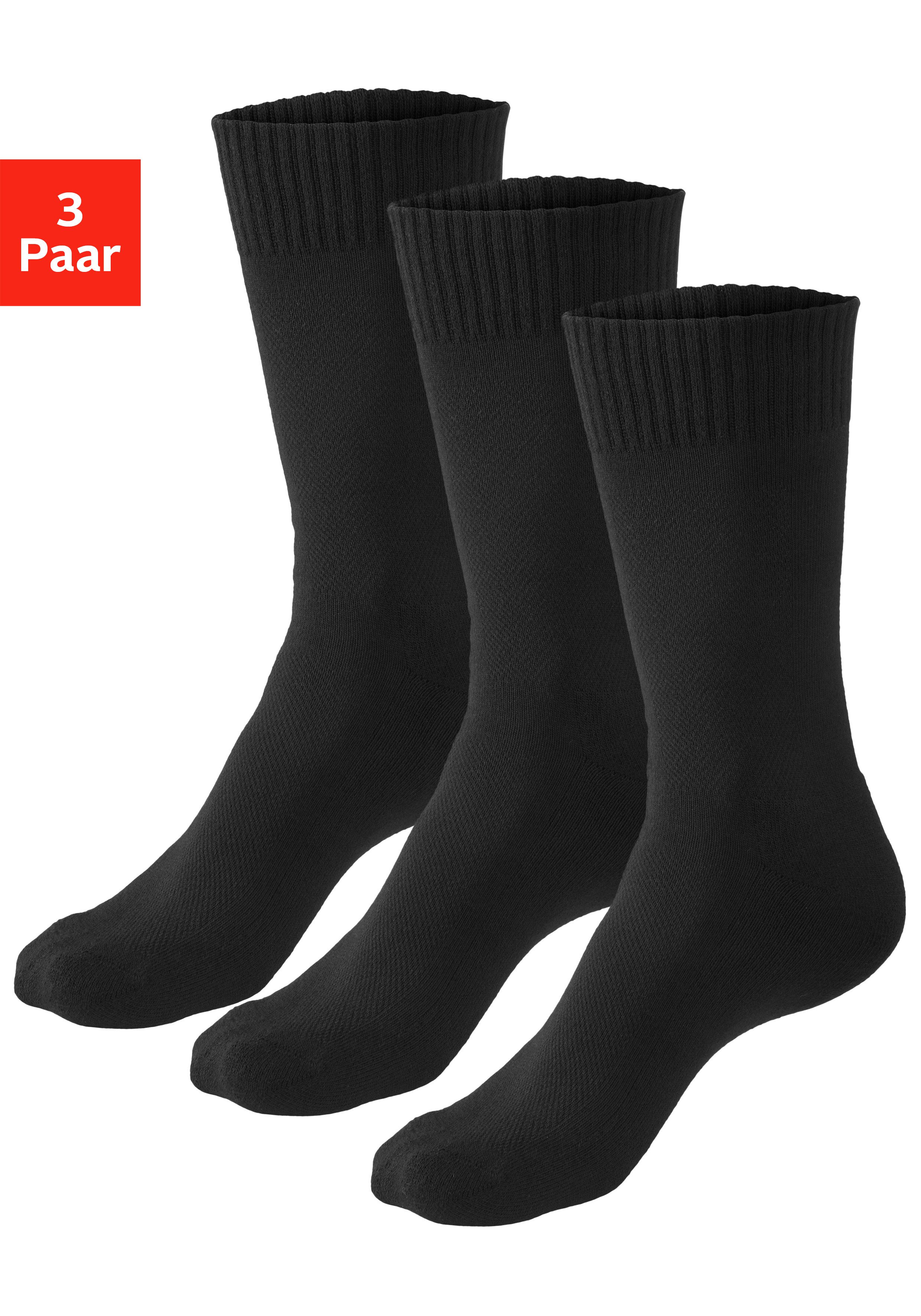 H.I.S Funktionssocken Damen und Herren Frotteesohle (Packung, 3-Paar, Gr. 35-38 bis 43-46) mit Anti-Zecken - Insektenschutz Imprägnierung
