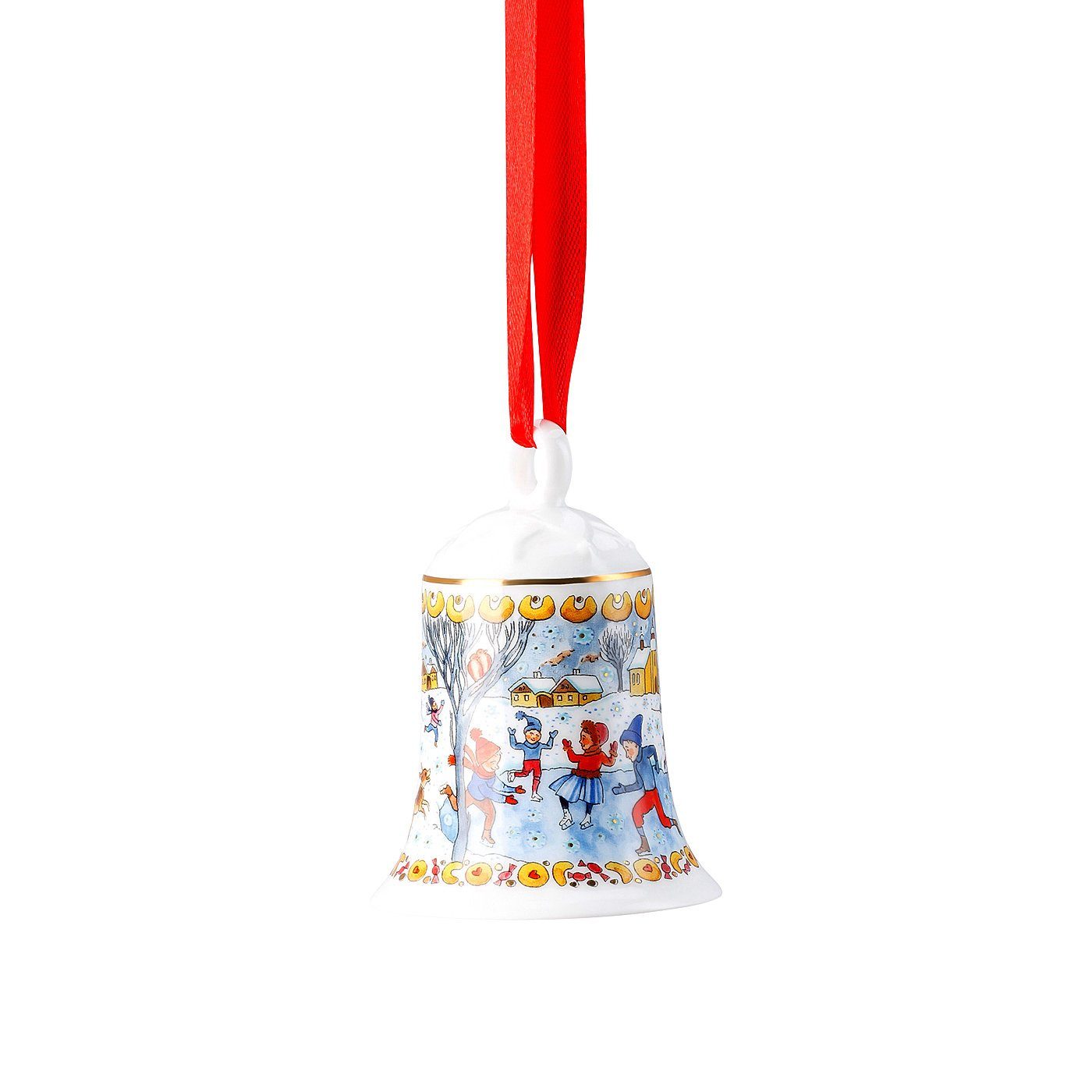 Hutschenreuther Christbaumschmuck Porzellan Weihnachtsglocke Glocke 2018, mit Originalverpackung (OVP)