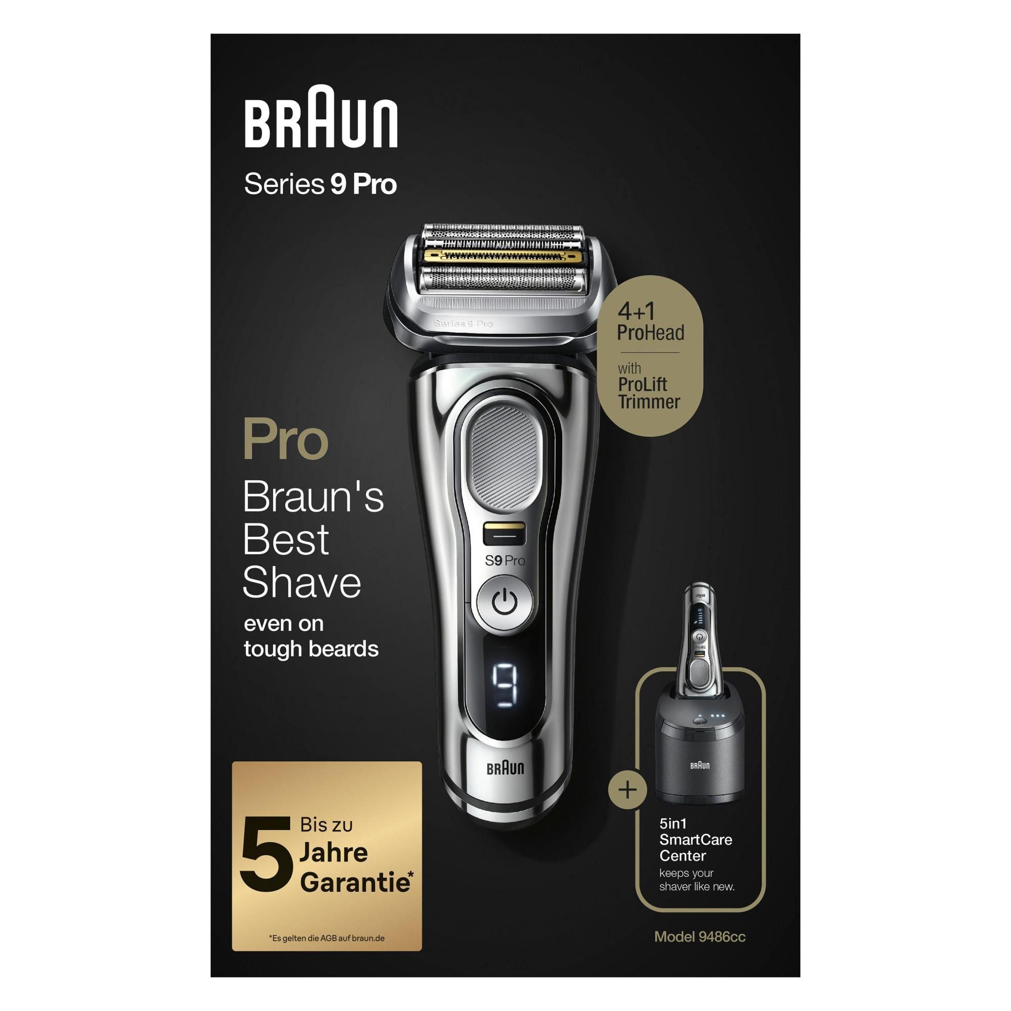 Braun Elektrorasierer Herrenrasierer Series 9 Pro - 9486cc Wet&Dry, 5-in-1 – Bild 5 von 5