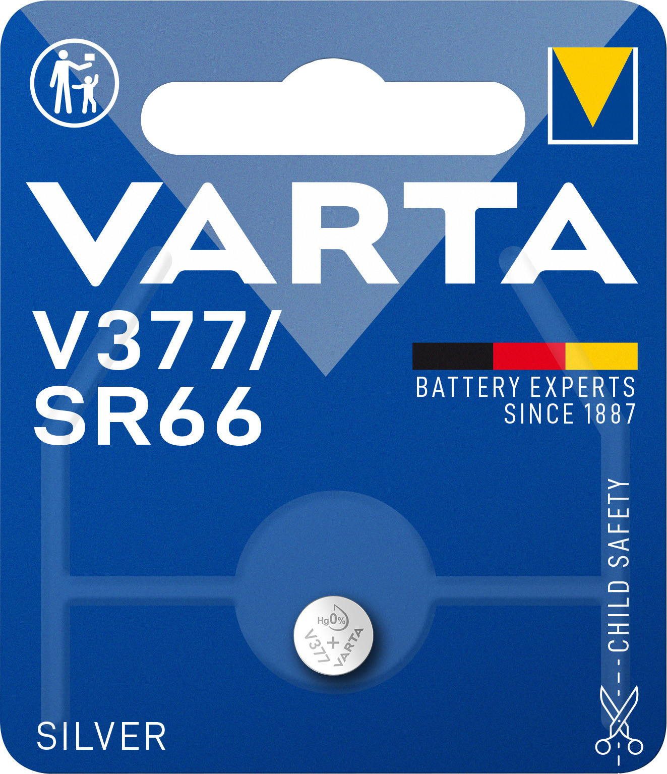 VARTA Knopfzelle V377/SR66 1,55V - hochwertige Batterie für Uhren Batterie von Varta