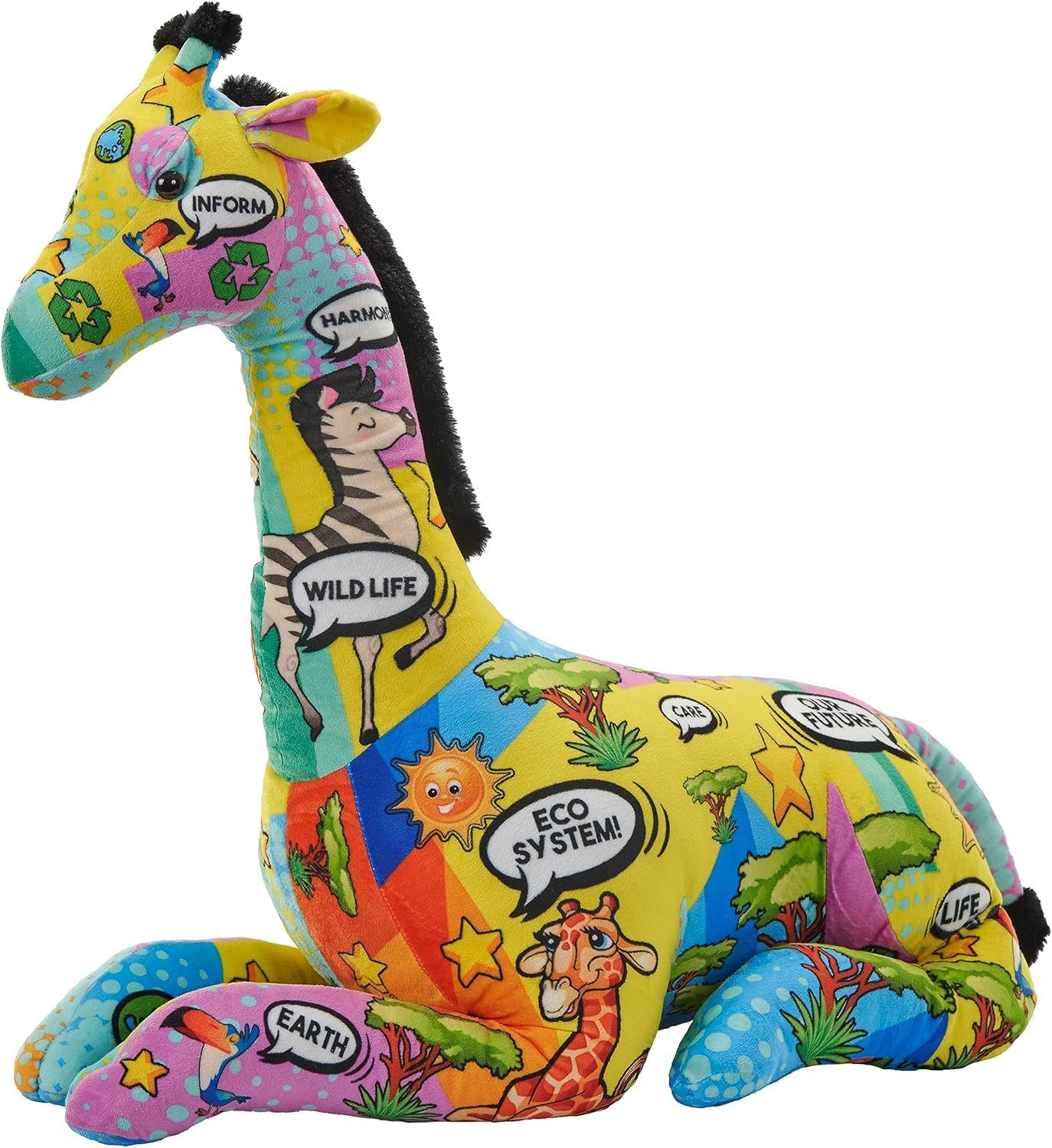 WILD REPUBLIC    Kuscheltier Jumbo Plüschtier Giraffe 60cm, aus nachhaltigen Materialien