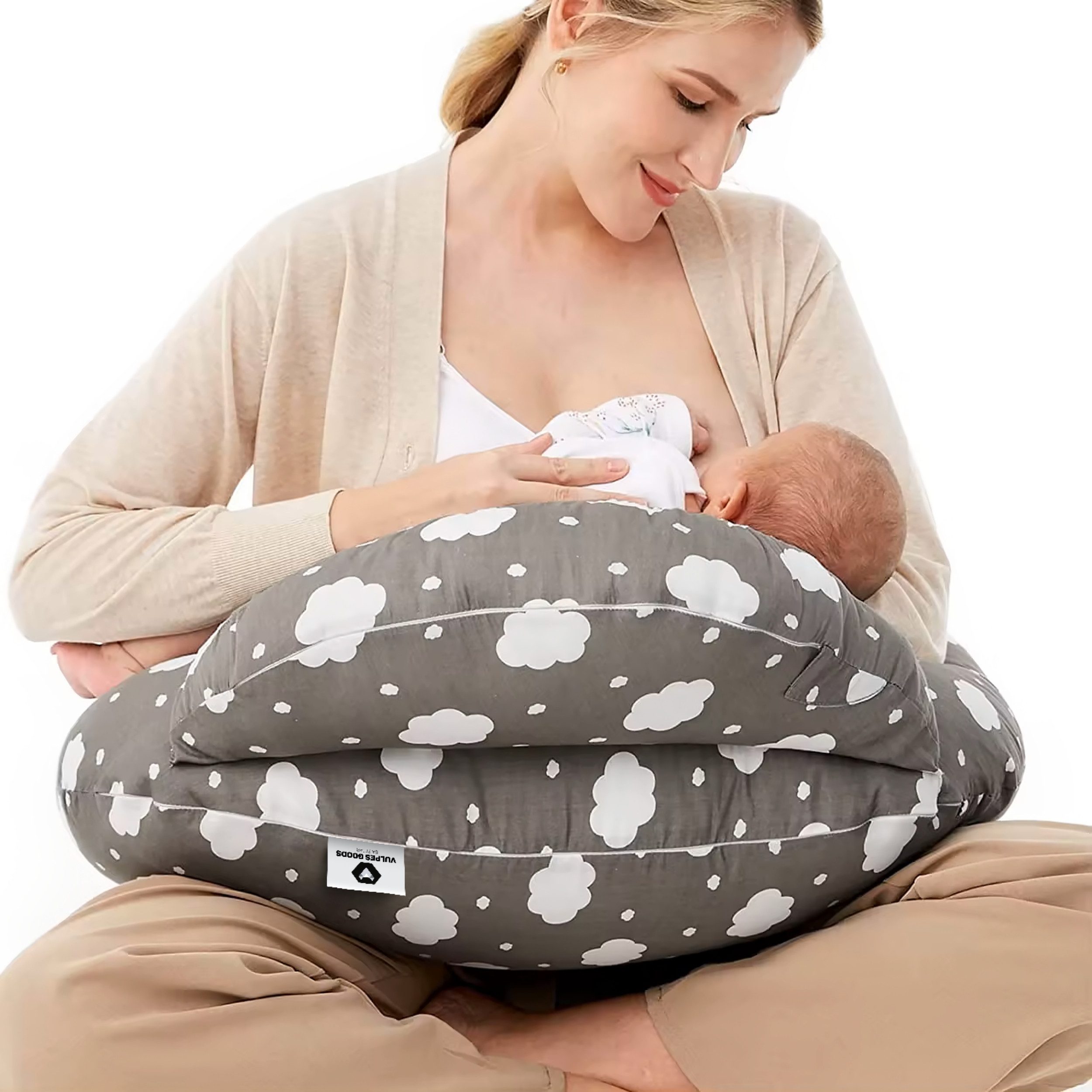Vulpes Goods Stillkissen BabyCare, anpassbar mit waschbarem Baumwollbezug